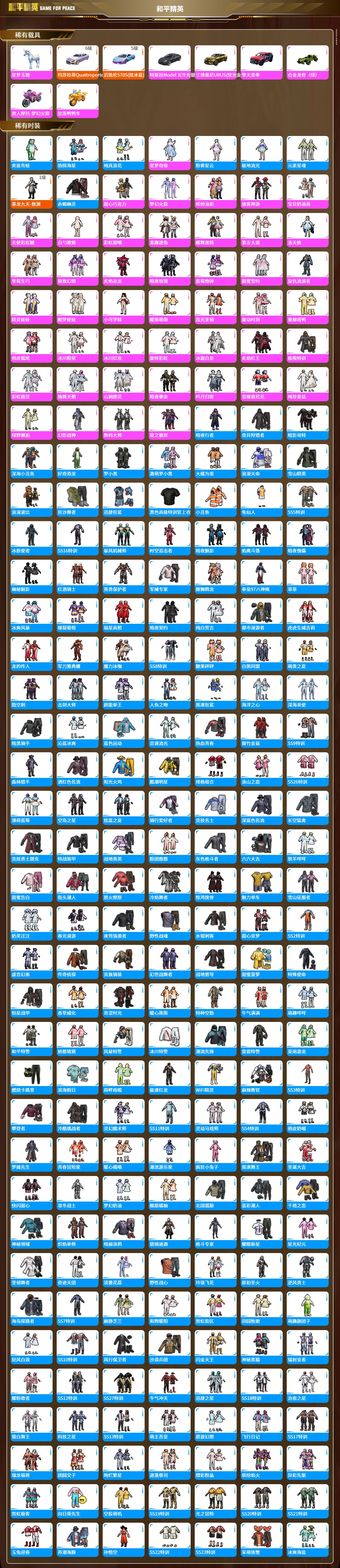 果V【人脸可改】-47粉装-19特效枪-9载具-热力值-19印记-322套装-371枪皮
4卓越印记  3传奇印记  2绝世印记  