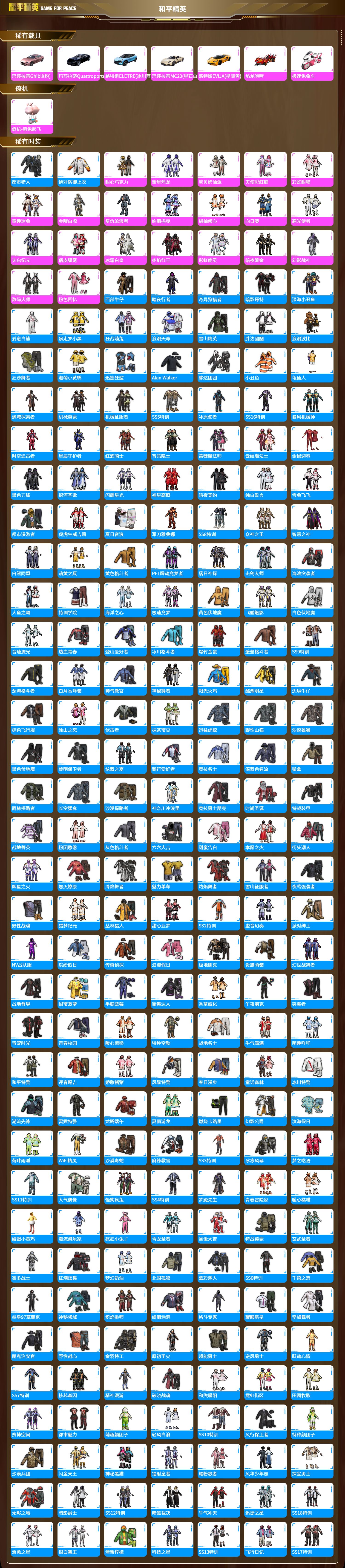 安Q【人脸可改】-21粉装-6特效枪-7载具-热力值-13印记-326套装-305枪皮
【7载具】玛莎拉蒂Ghibli(粉) 玛莎拉蒂Quattroporte(夜幕蓝) 路特斯ELERE