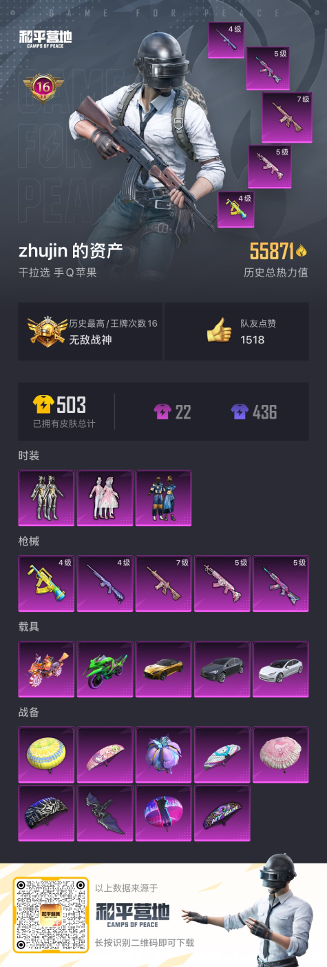HPSJ3160069和平精英账号详情图3