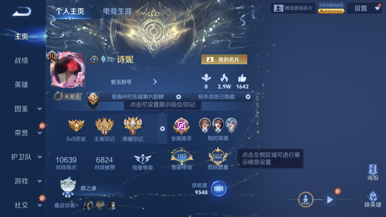 王者荣耀账号苹果VX【602皮肤 91传说 7典藏 5传说 金牌马可 历史万战马可 离恨烟 29皮肤按键】贵族积分 苹果