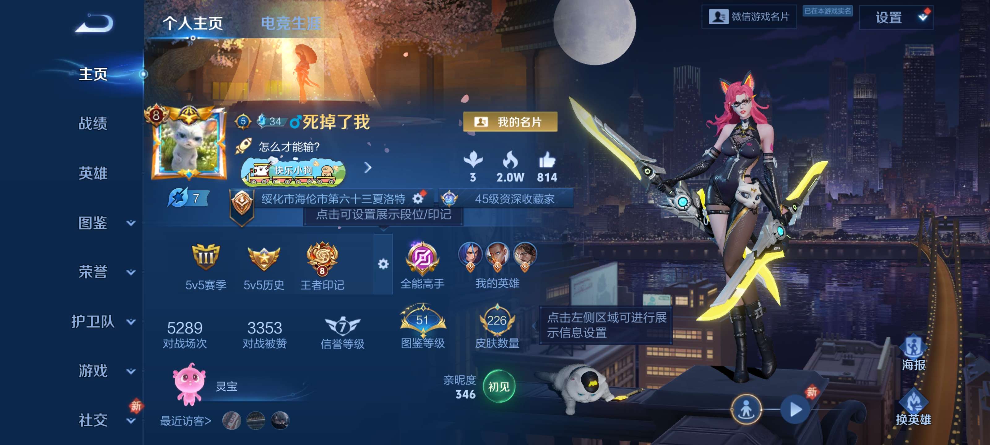 王者荣耀账号安卓VXV8【226皮肤 无限飓风号 10传说 岱宗 贵族积分53985】安卓微信/V8/至尊星耀/226皮