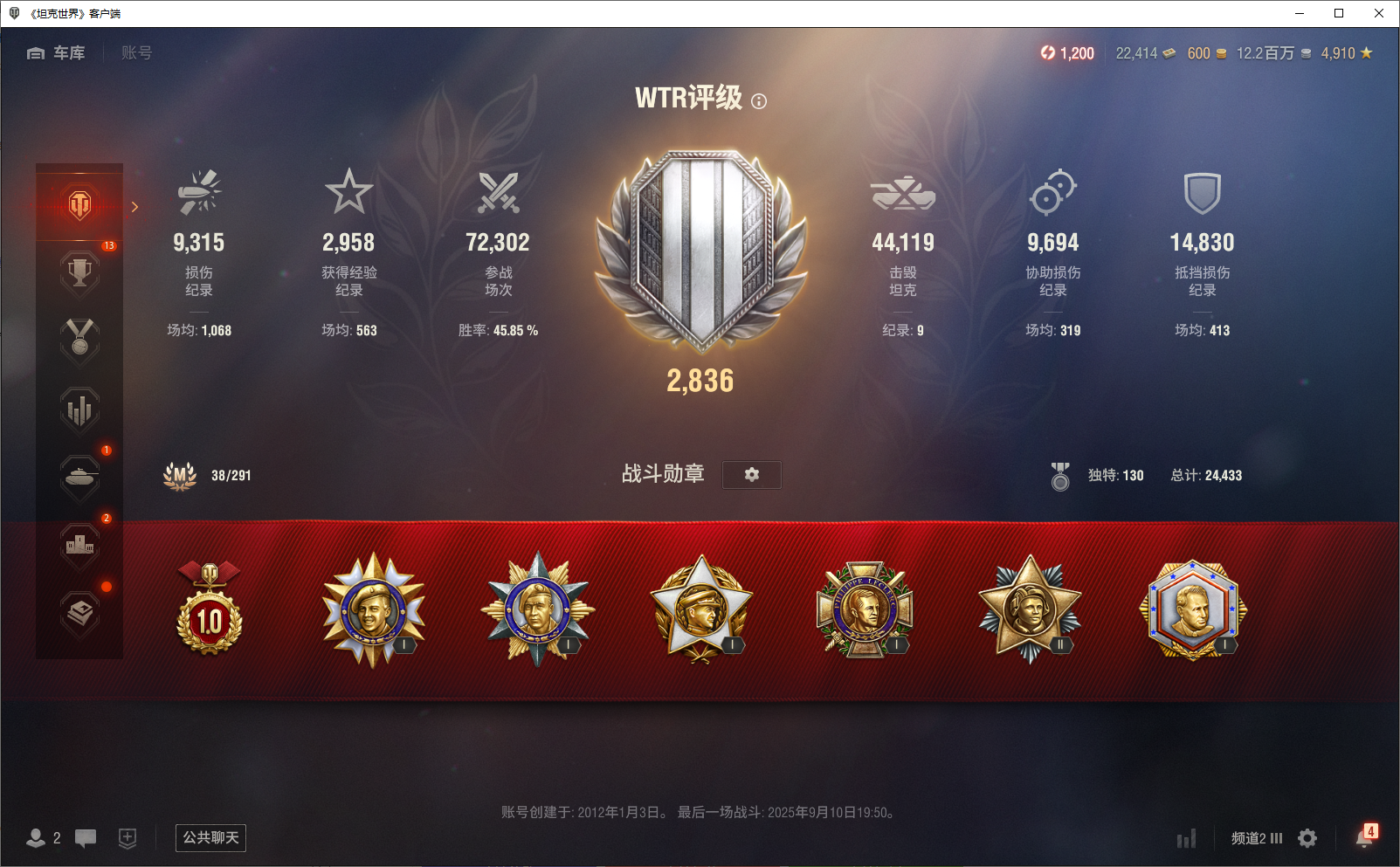 "总坦克：55辆，十一级车：1辆，十级车：...