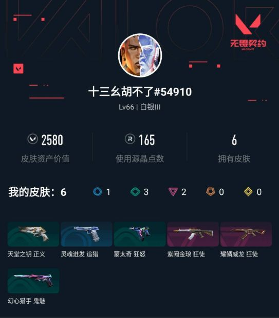 无畏契约账号QQV85R185狂徒-紫阙金琅 狂徒-耀鳞威龙(炫彩)