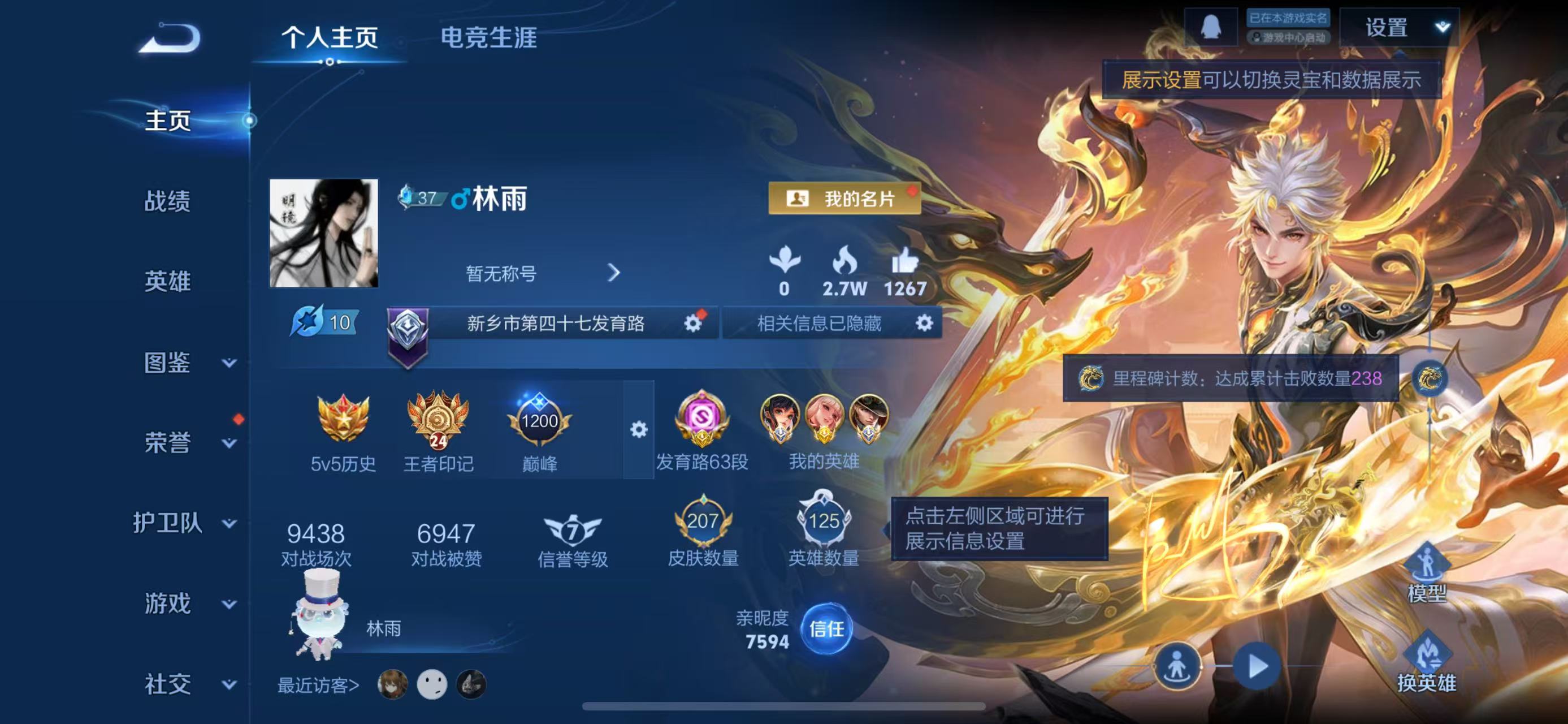 王者荣耀账号苹果QQ123英雄-207皮肤-苹果QQ/V7/最强王者/207皮肤/123英雄/0典藏/0珍品无双/1无双