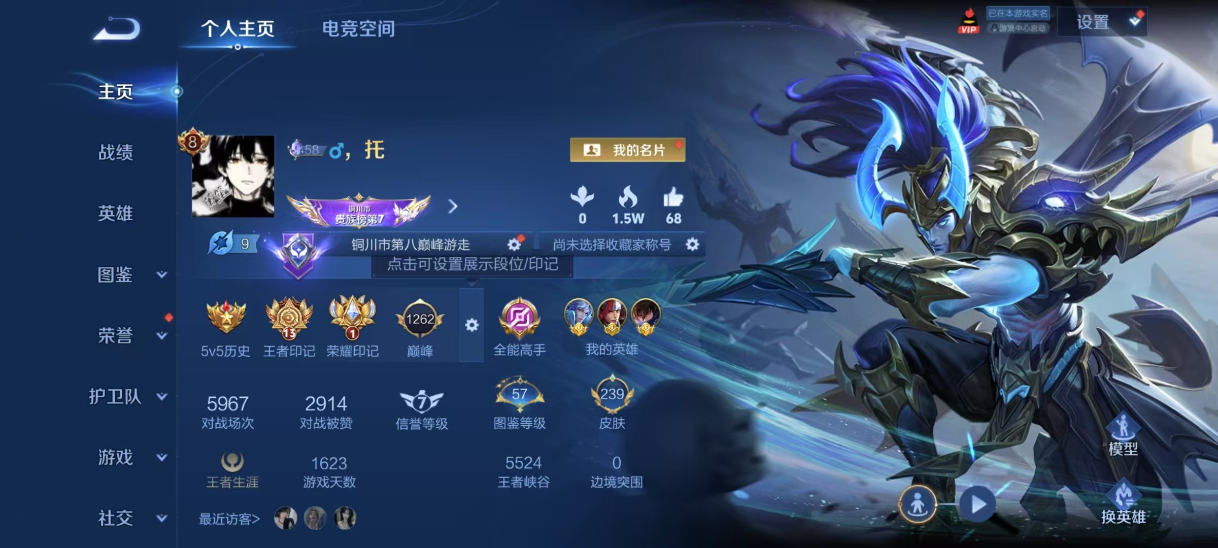 王者荣耀账号安卓QQ110英雄-239皮肤-安卓QQv8多金标韩信典藏柯南全套非月行蓝宫本1典藏2珍品19传