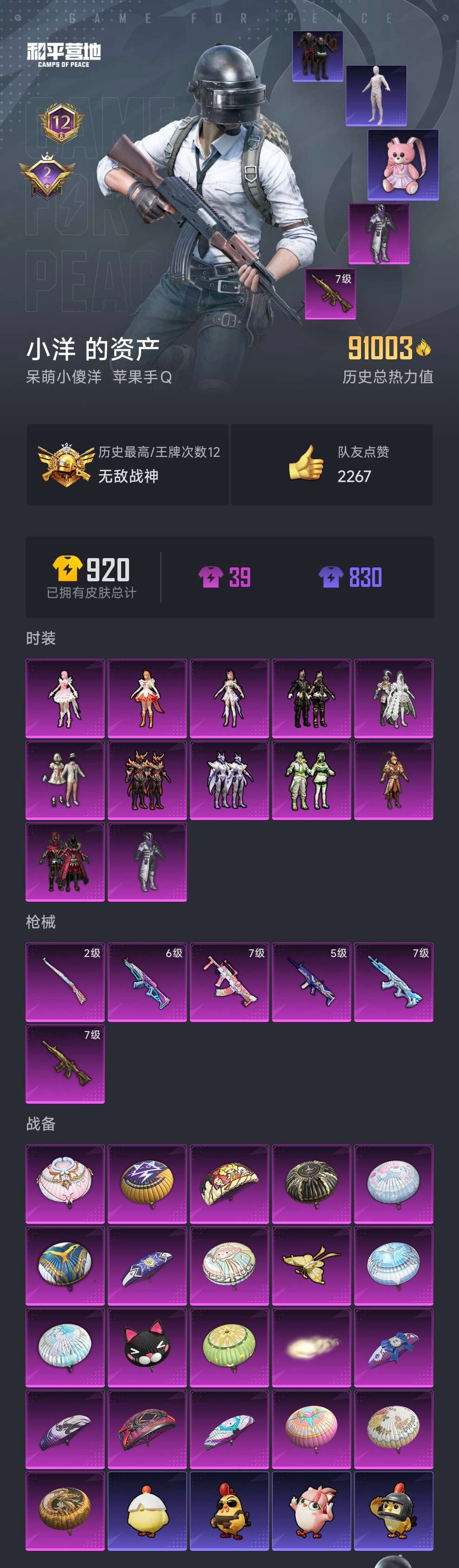 HPCMW3434265和平精英账号详情图12 HPCMW3434265和平精英账号详情图12