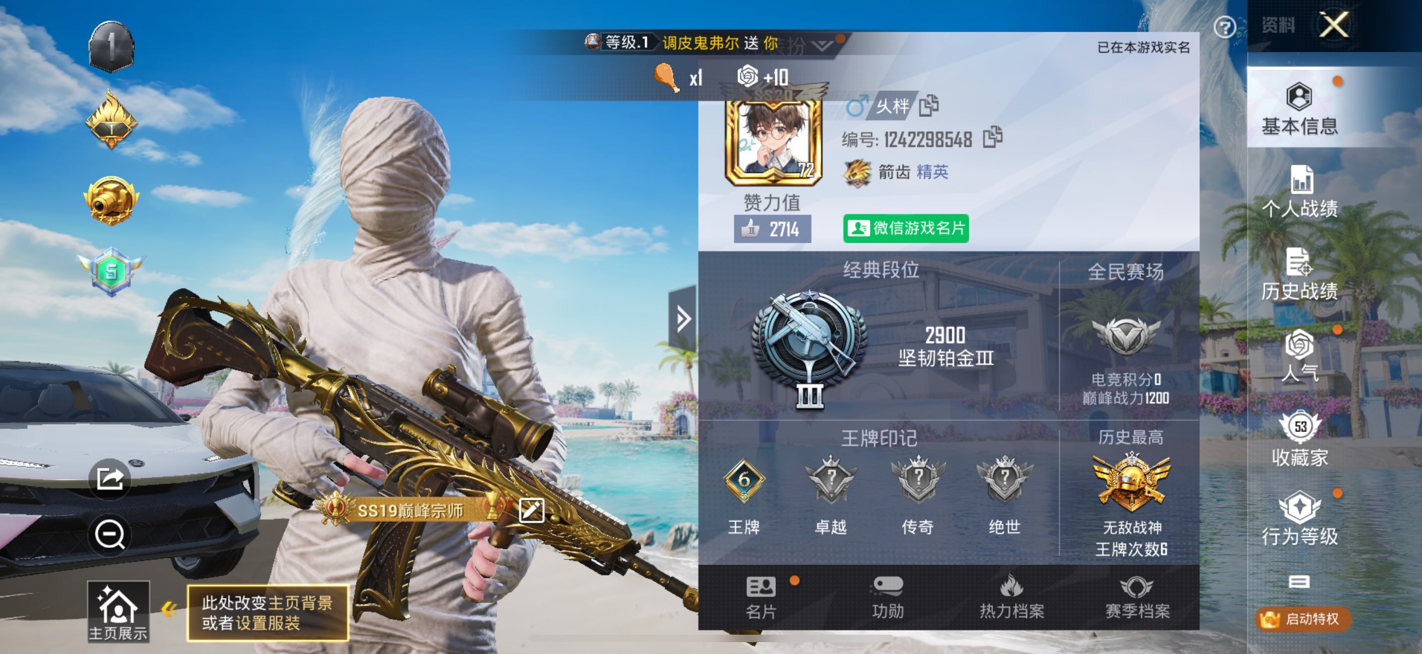 HPCMW3321401和平精英账号详情图2