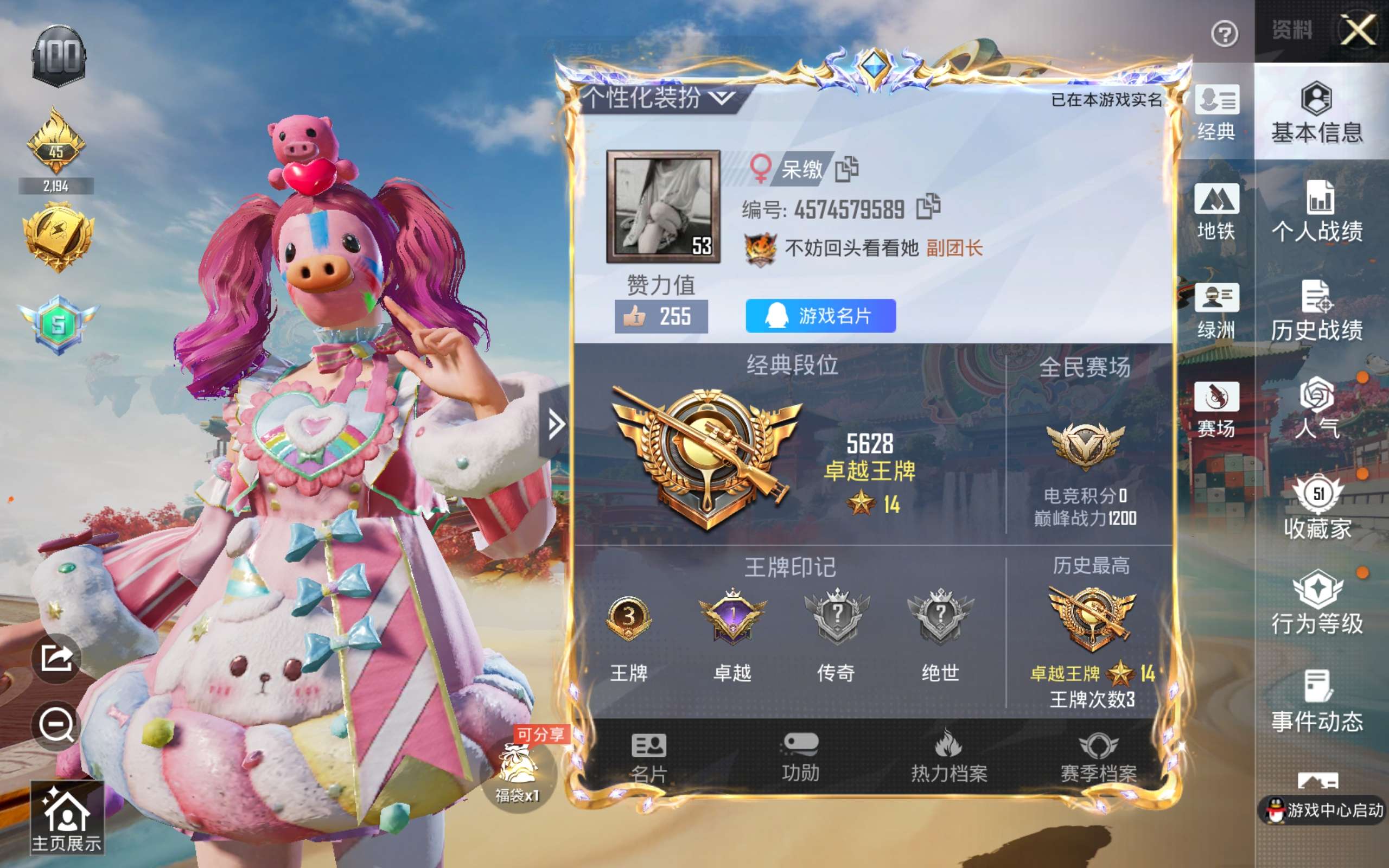 HPCMW447195和平精英账号详情图2