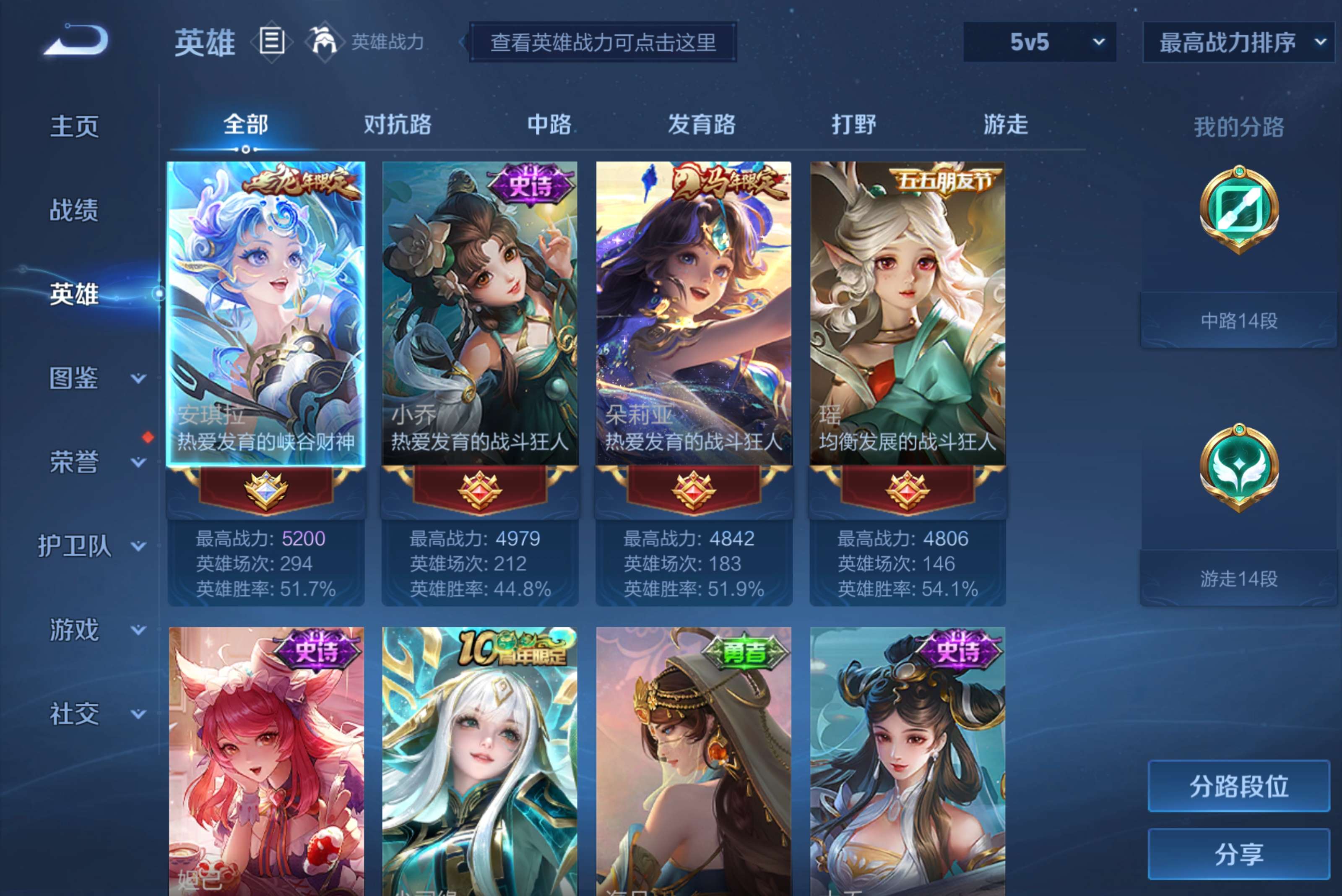 WZCMW4549265王者荣耀账号详情图1