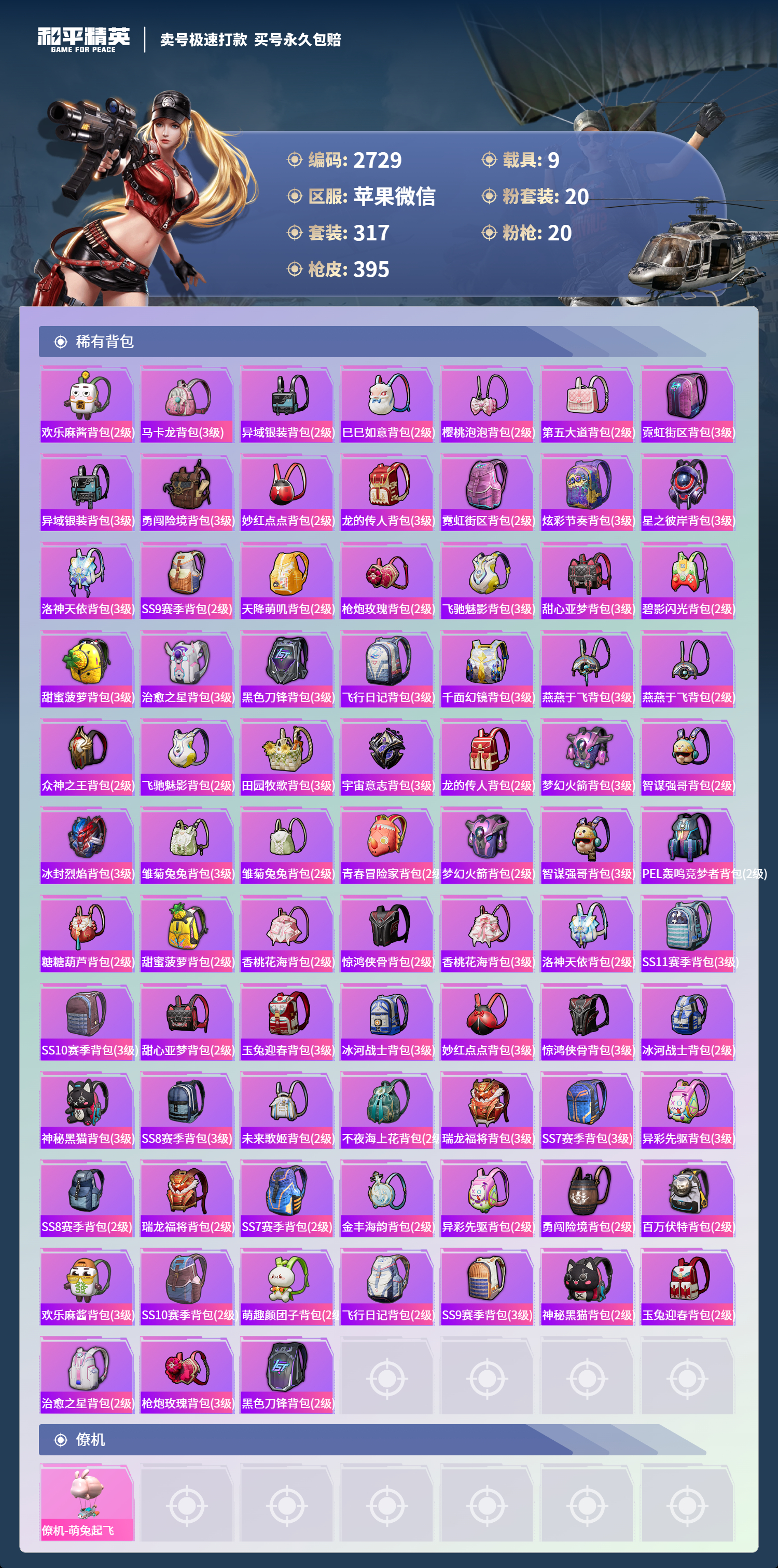 HPLX4121995和平精英账号详情图12 HPLX4121995和平精英账号详情图12