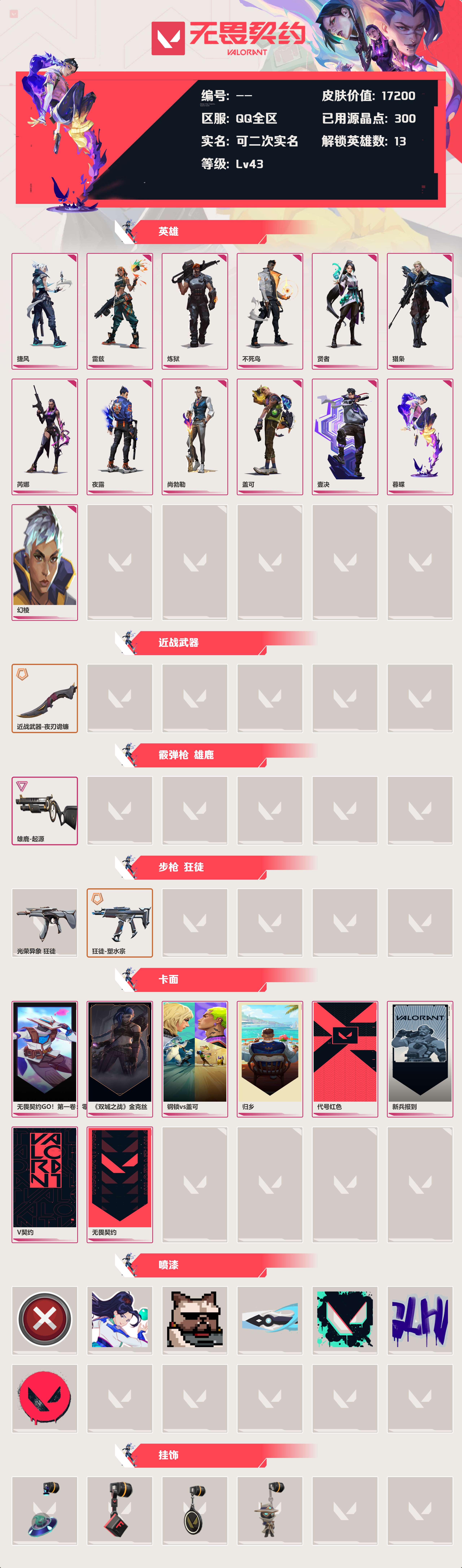 WWQLX424697无畏契约账号详情图2