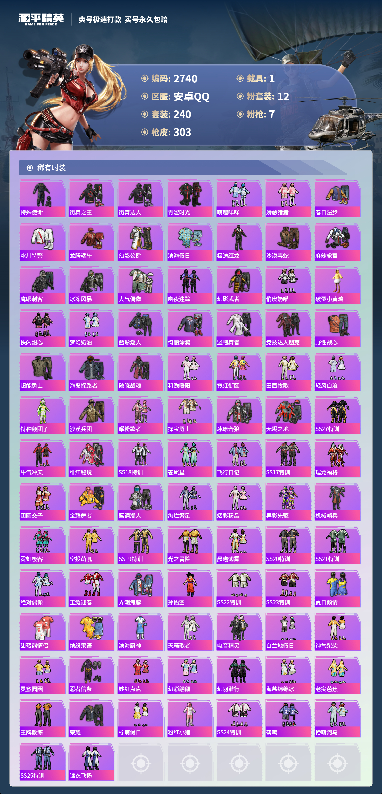 HPLX4121996和平精英账号详情图5