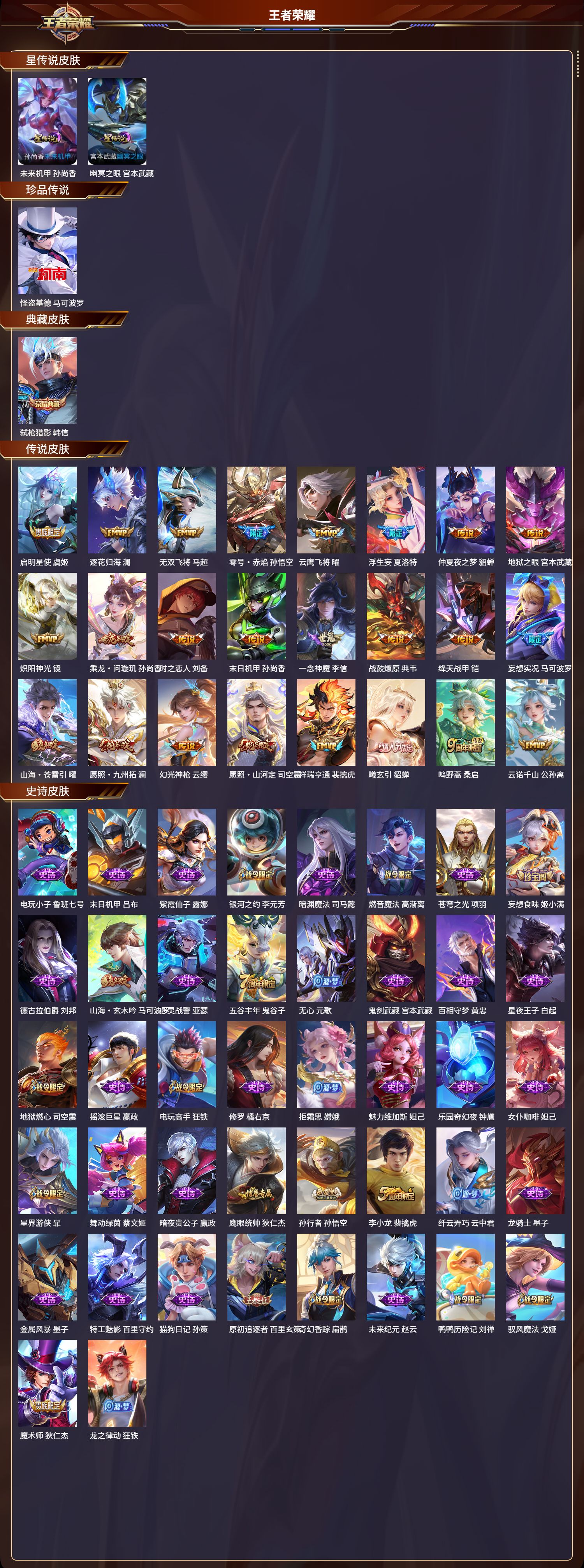 WZMK3359686王者荣耀账号详情图2 WZMK3359686王者荣耀账号详情图2