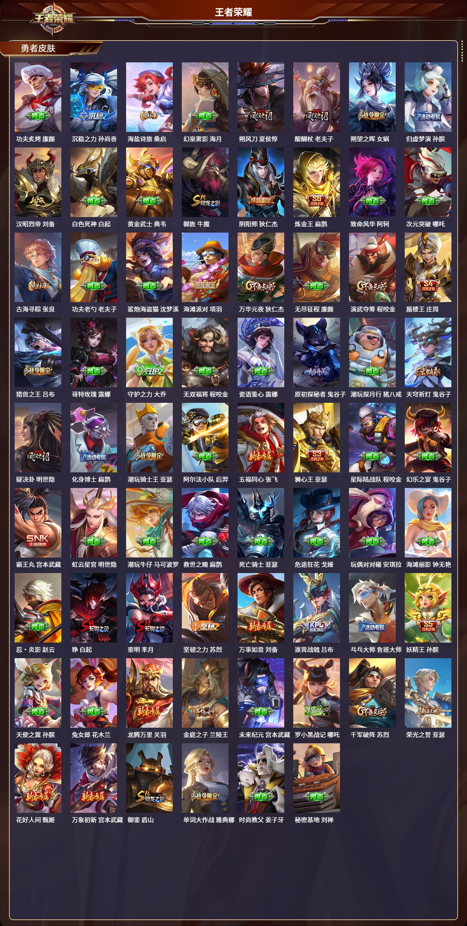 WZLX4220730王者荣耀账号详情图4