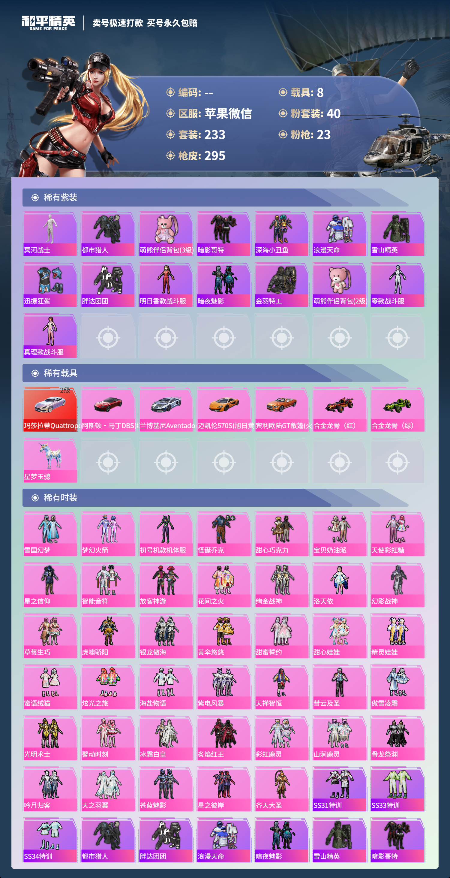 HPCMW3422577和平精英账号详情图2 HPCMW3422577和平精英账号详情图2