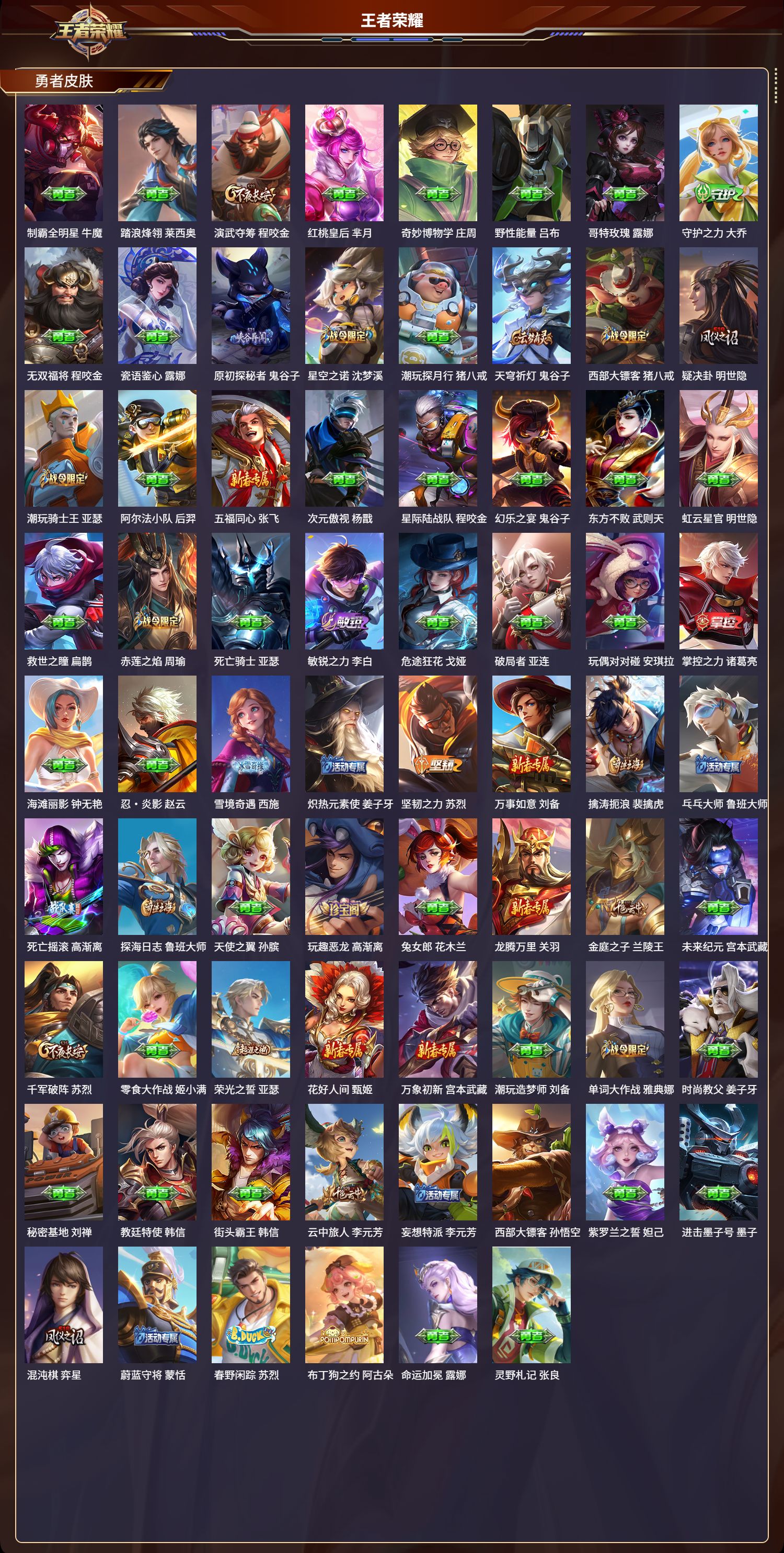 WZMK3335800王者荣耀账号详情图4