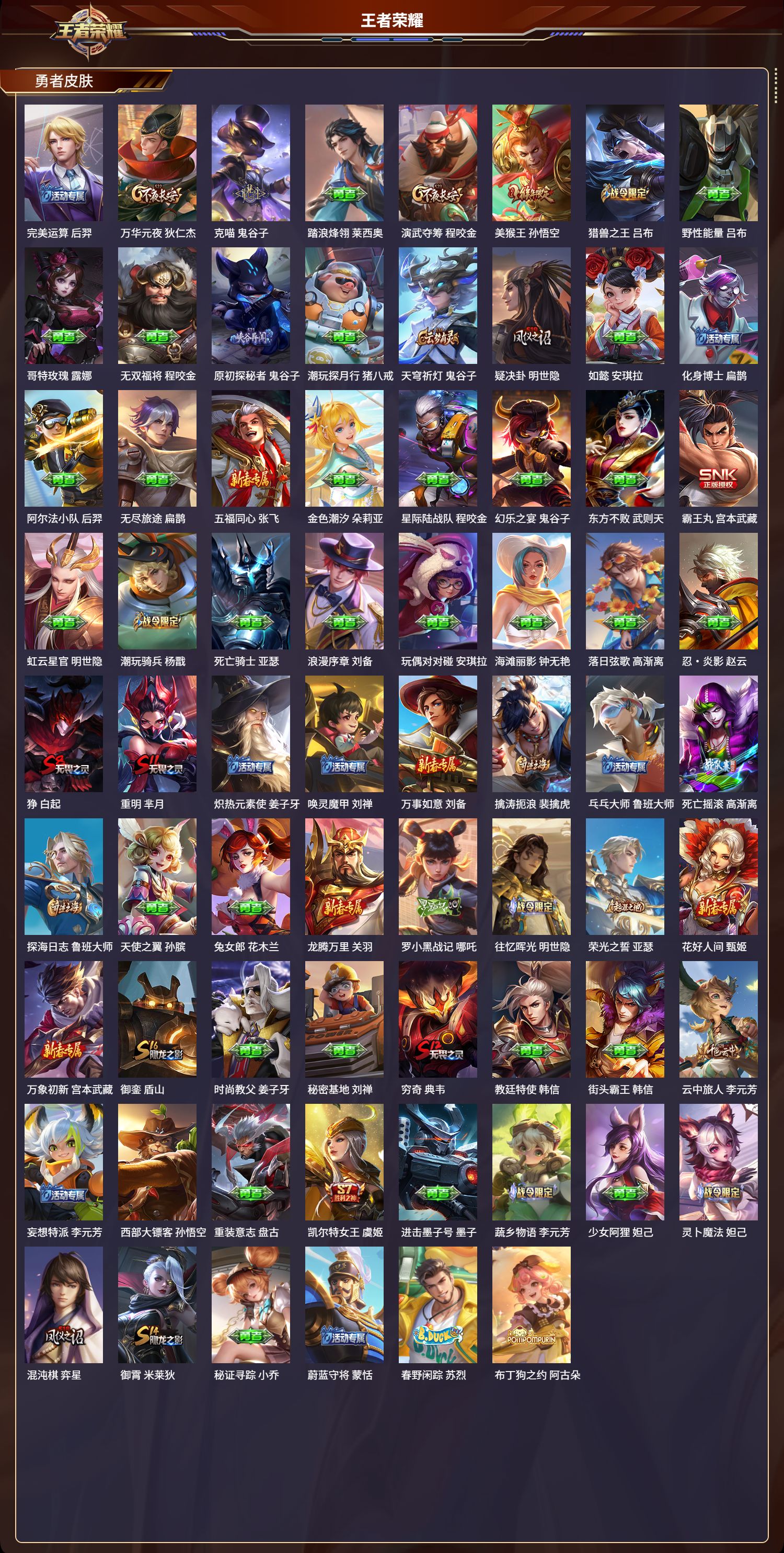 WZMK3335797王者荣耀账号详情图4 WZMK3335797王者荣耀账号详情图4