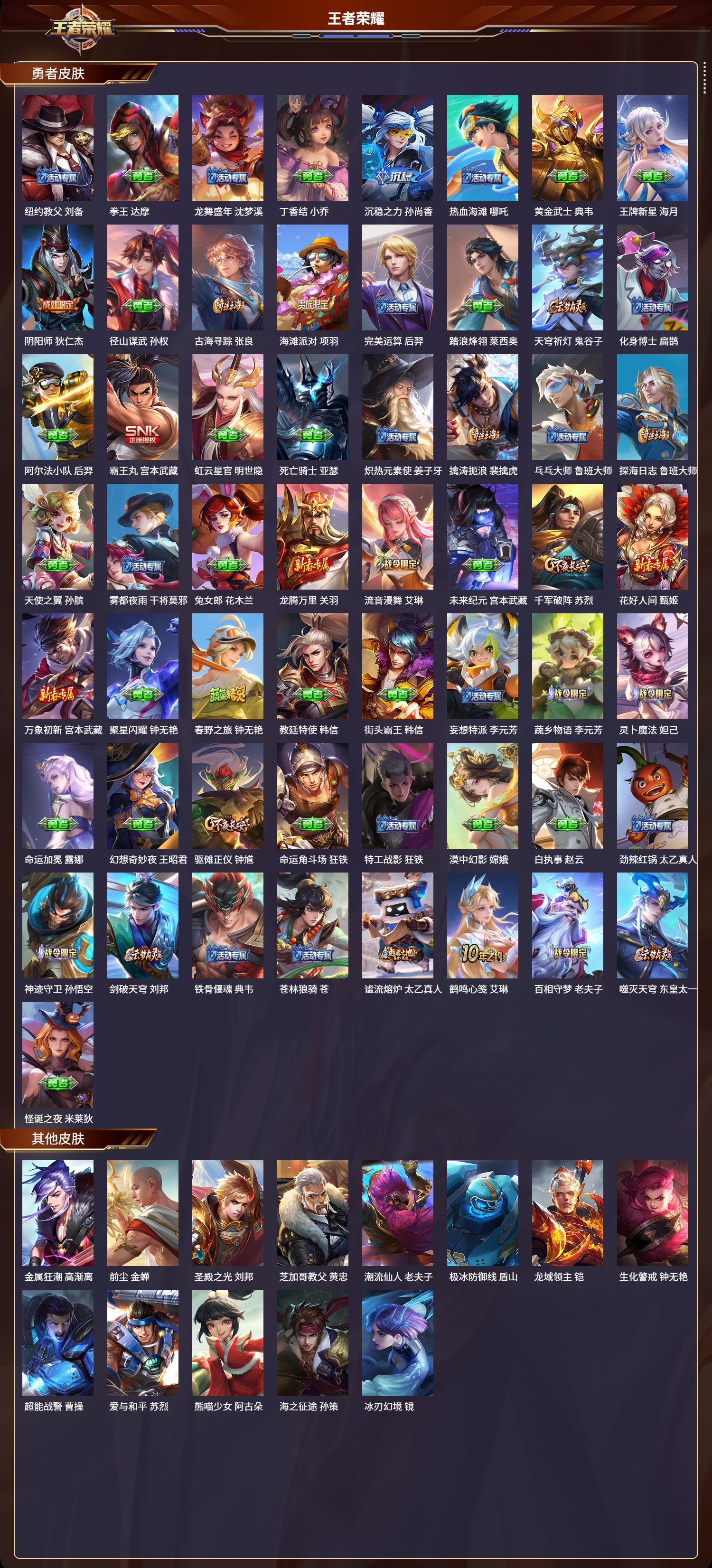 WZMK3335804王者荣耀账号详情图3