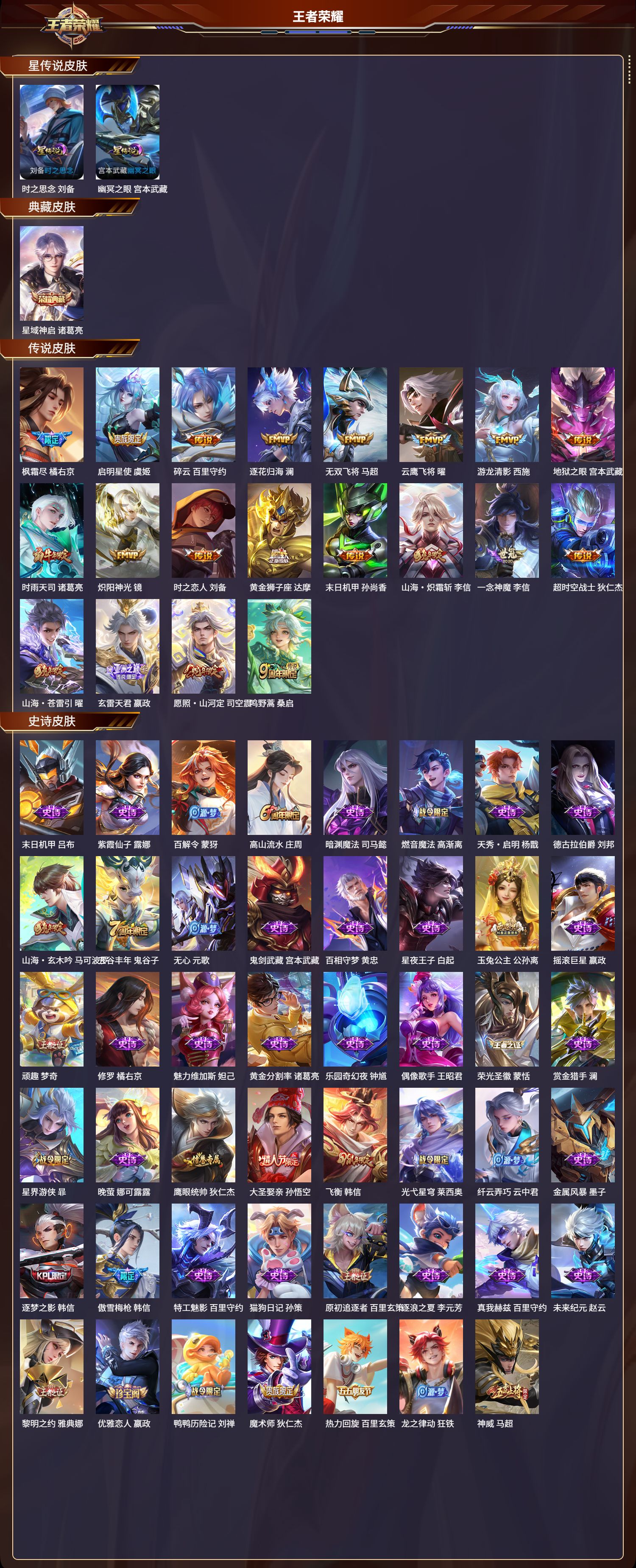 WZMK3339107王者荣耀账号详情图2