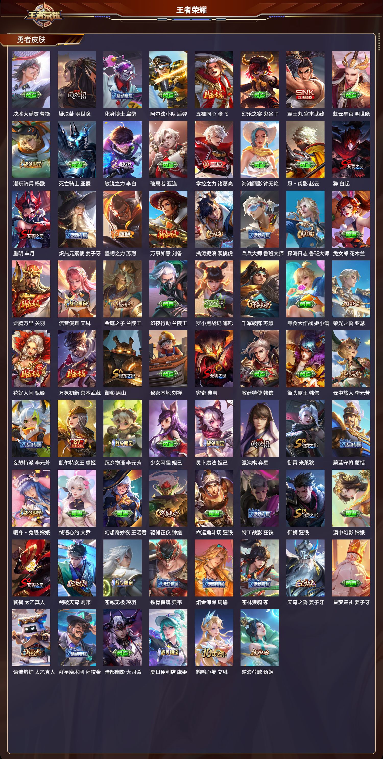 WZMK3339090王者荣耀账号详情图4