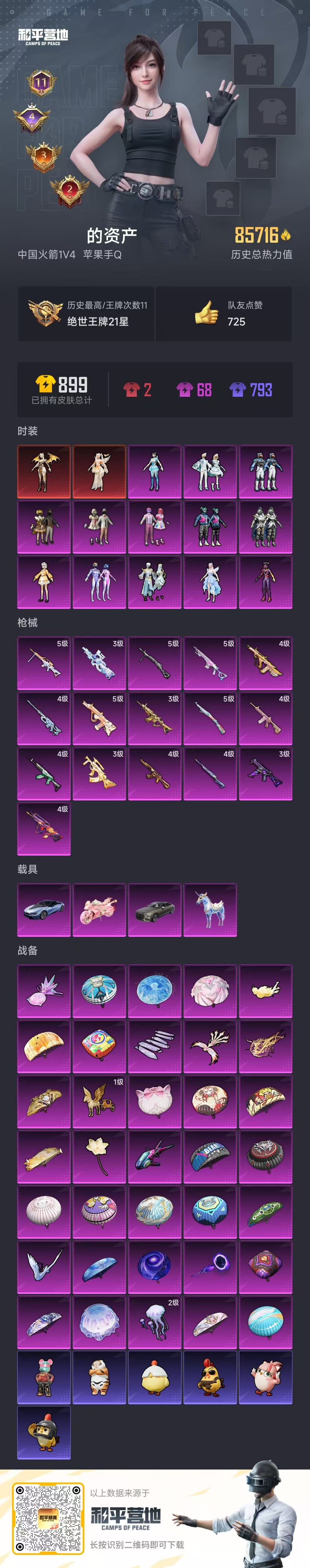 HPSJ3369823和平精英账号详情图2 HPSJ3369823和平精英账号详情图2