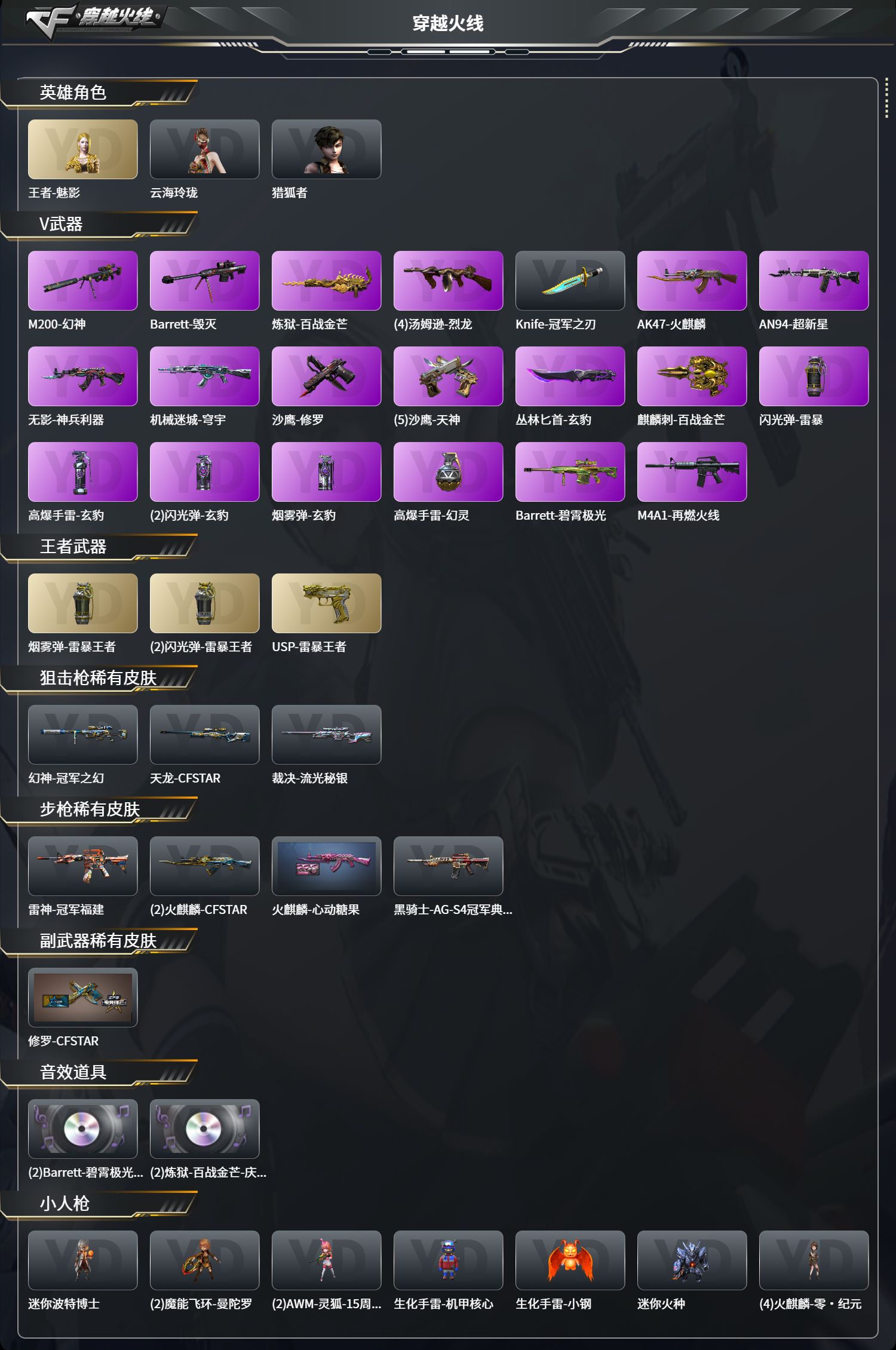 CFCMW425145穿越火线账号详情图2