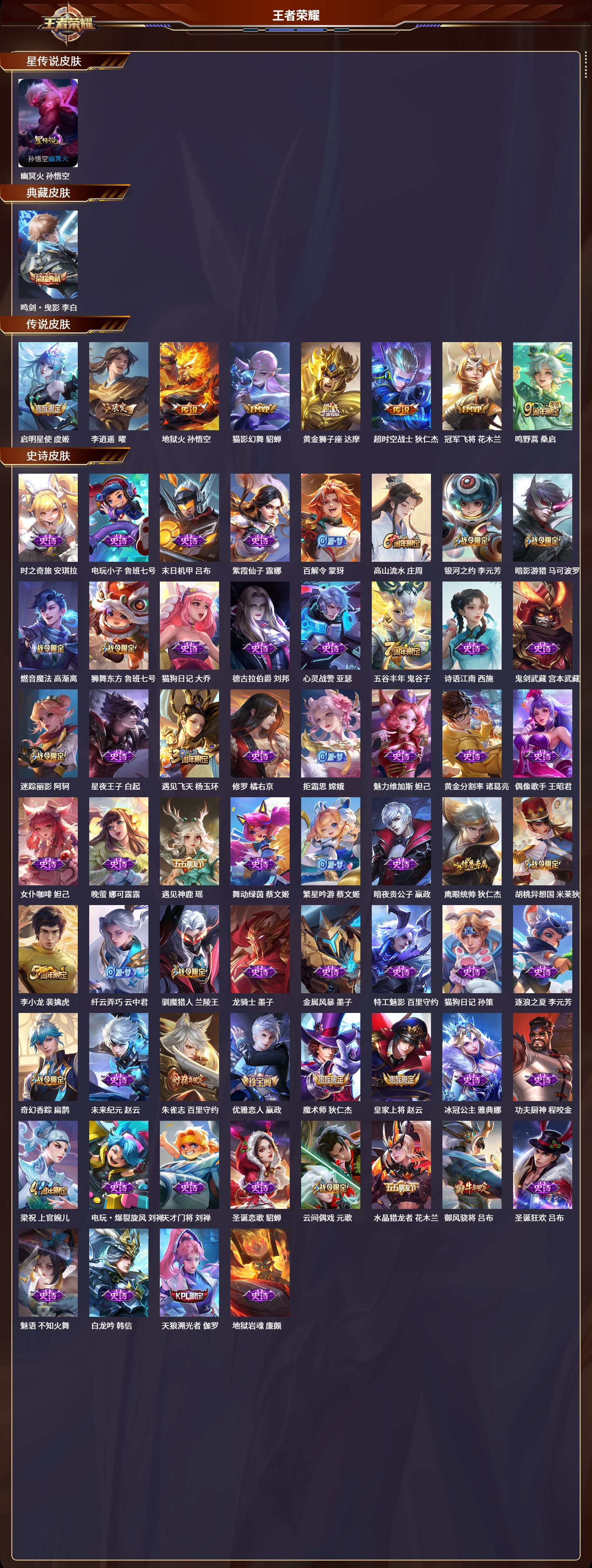 WZLX4220738王者荣耀账号详情图3 WZLX4220738王者荣耀账号详情图3