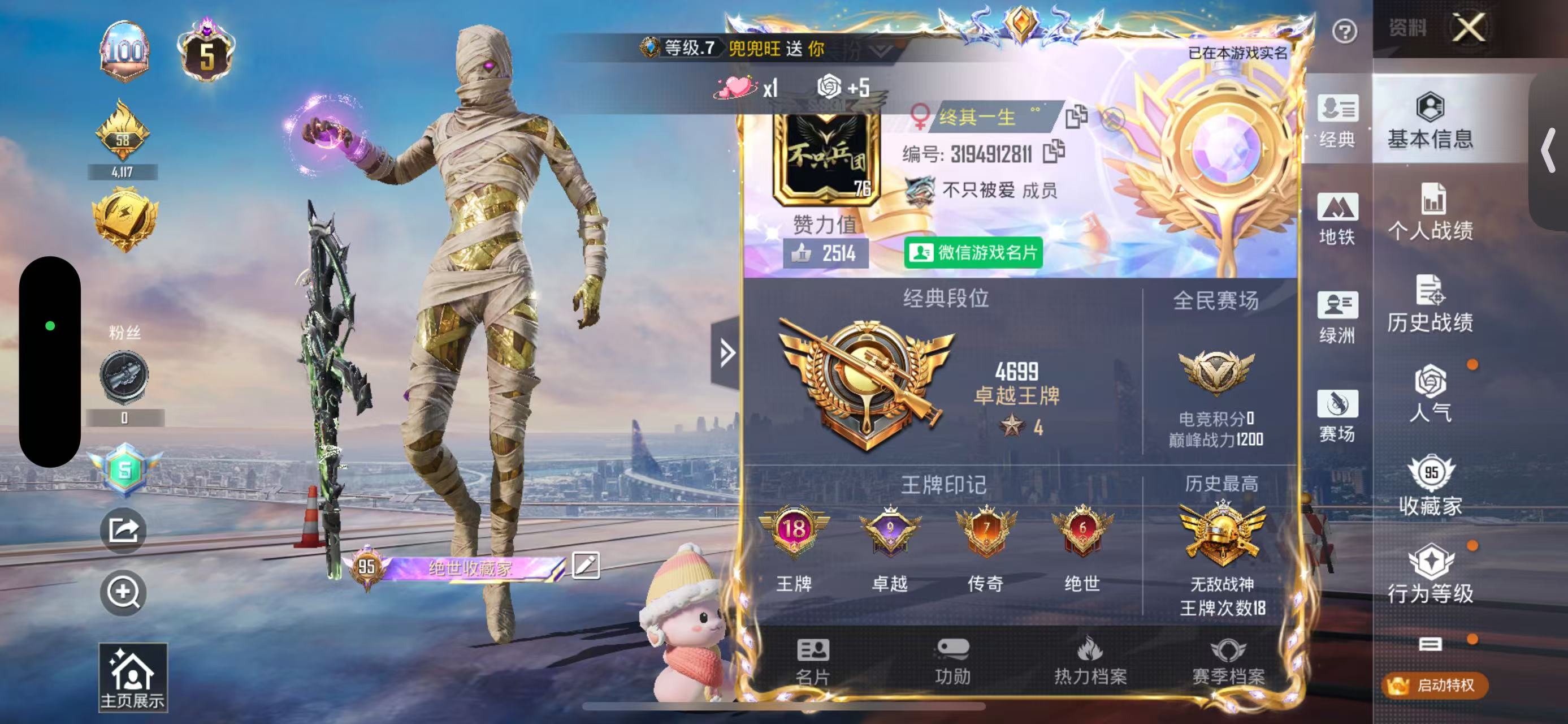 HPSJ3377550和平精英账号详情图2 HPSJ3377550和平精英账号详情图2