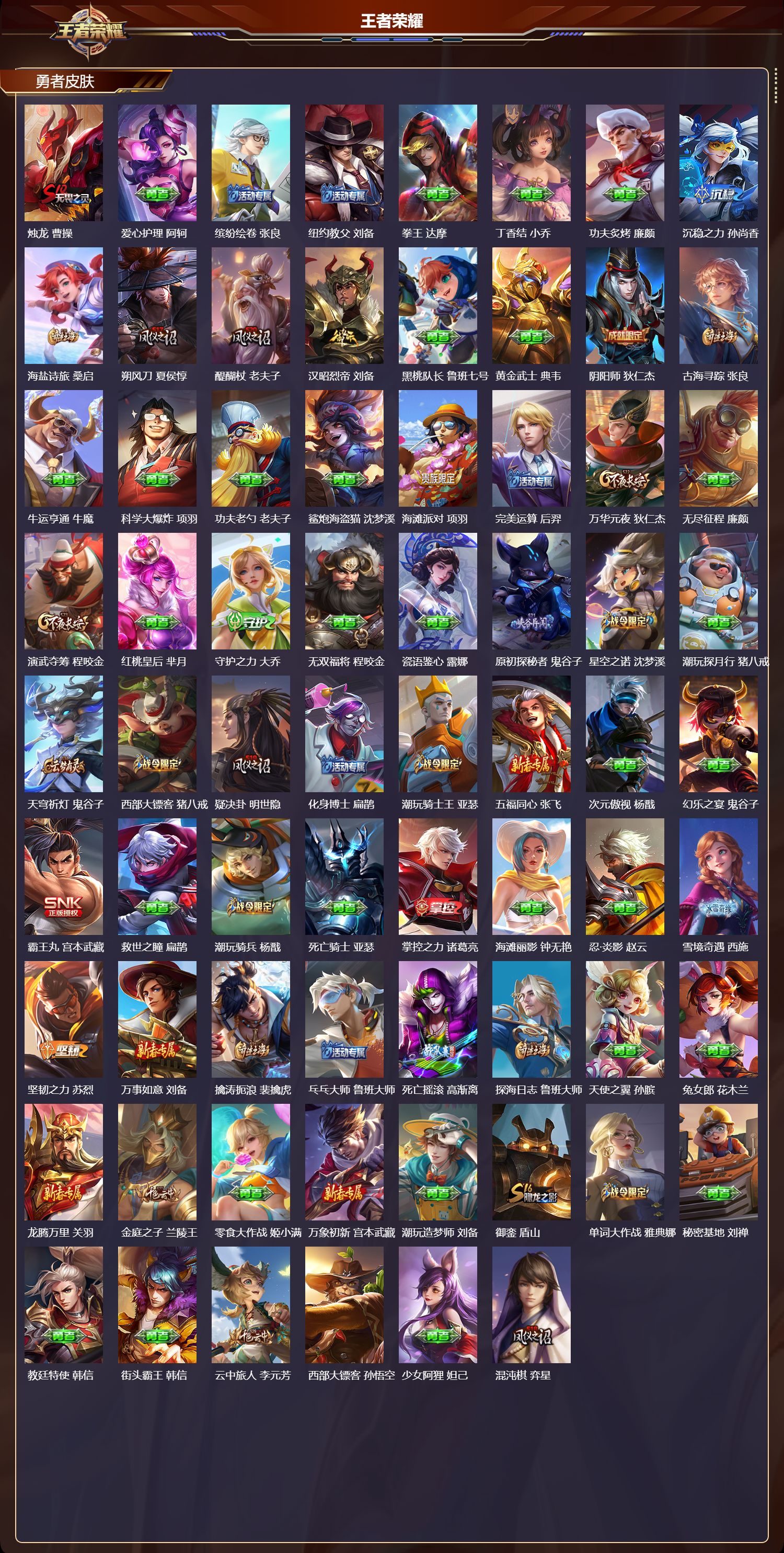 WZMK3371354王者荣耀账号详情图3