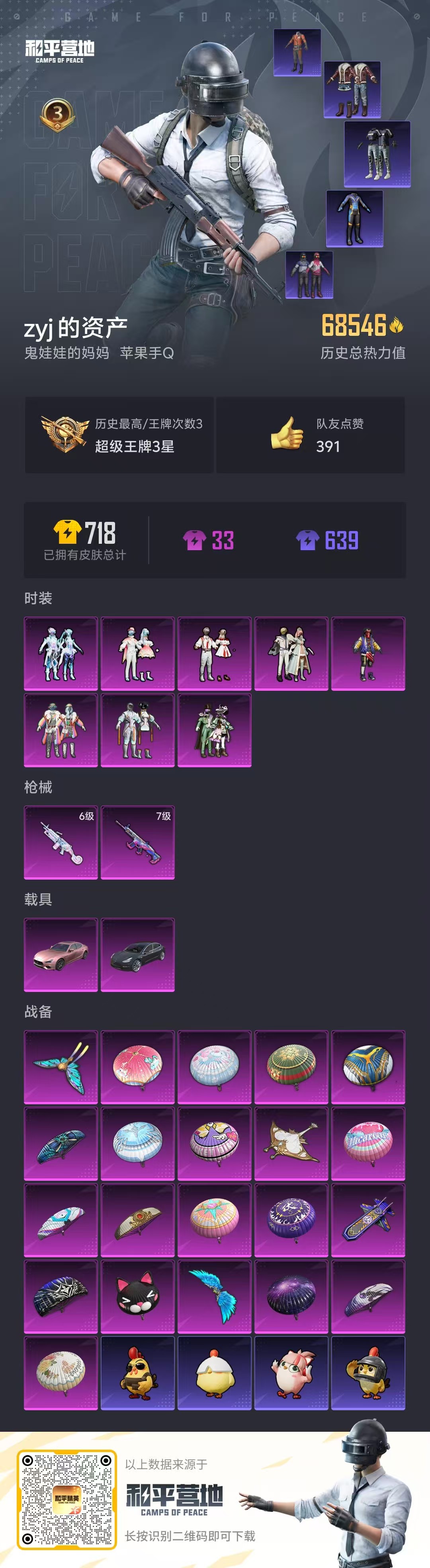 HPSJ3378683和平精英账号详情图4