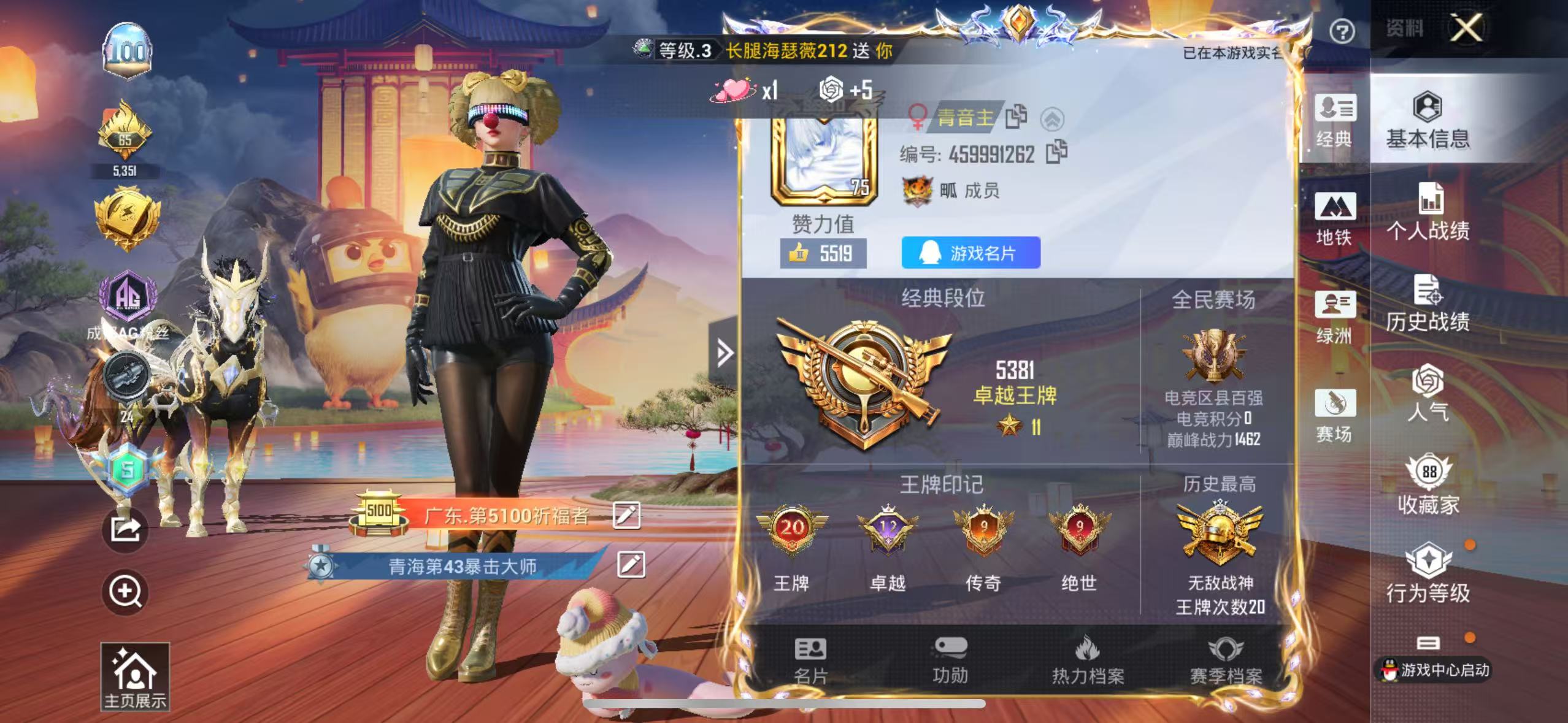 HPSJ3381230和平精英账号详情图2 HPSJ3381230和平精英账号详情图2