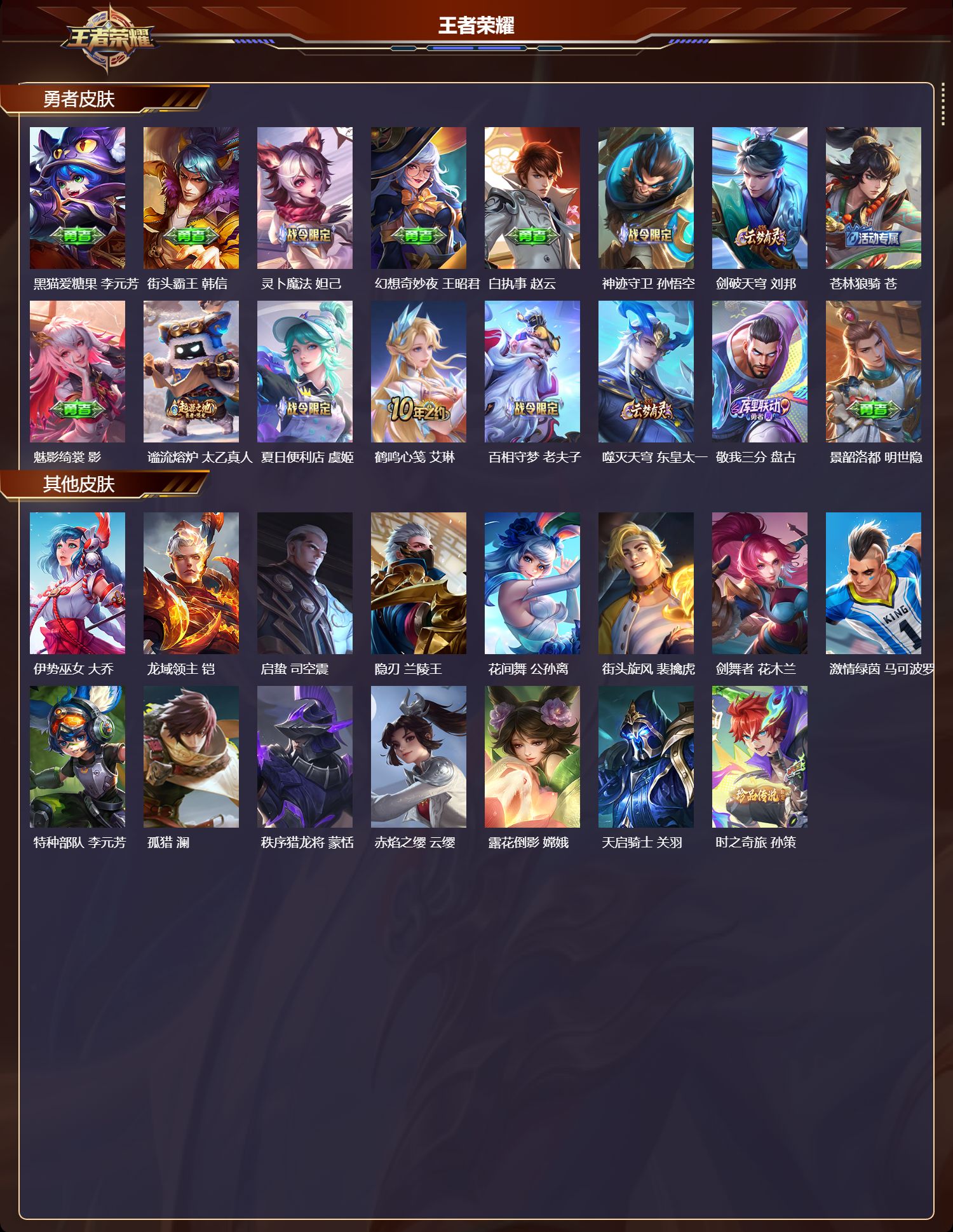 WZMK3365579王者荣耀账号详情图3