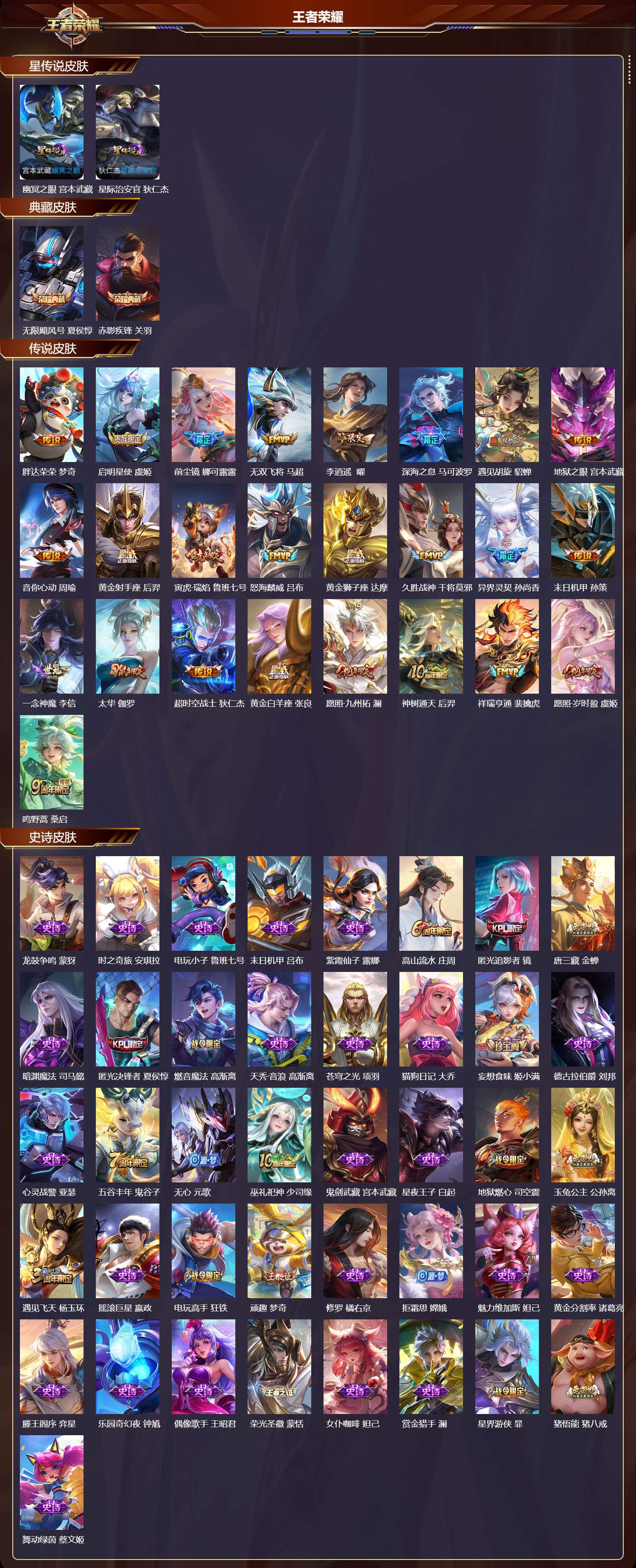 WZMK3365557王者荣耀账号详情图2