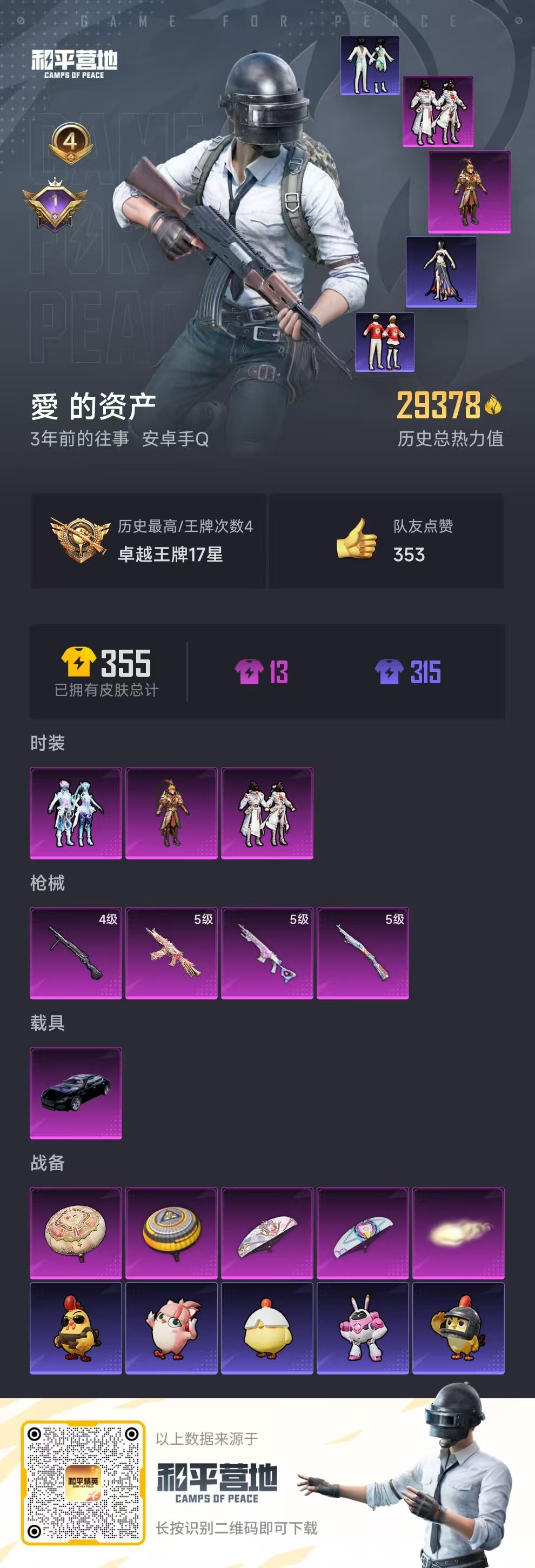 HPSJ3384473和平精英账号详情图3 HPSJ3384473和平精英账号详情图3