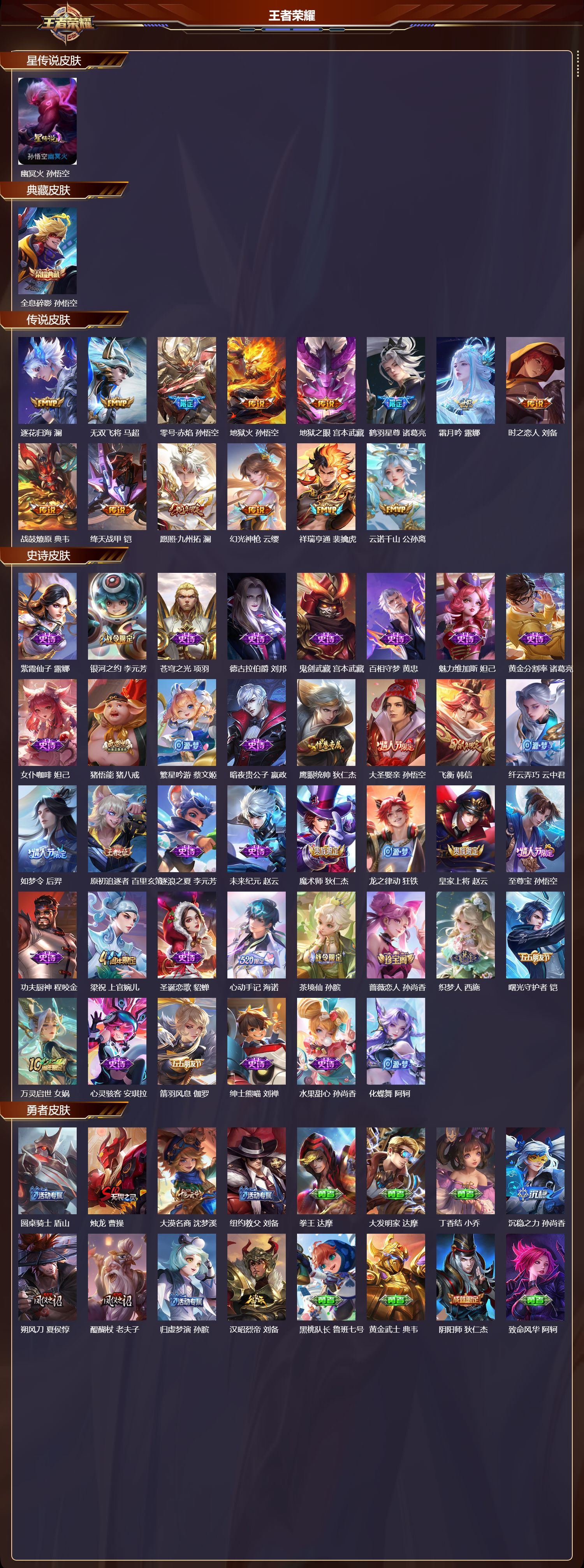 WZMK3365554王者荣耀账号详情图2 WZMK3365554王者荣耀账号详情图2