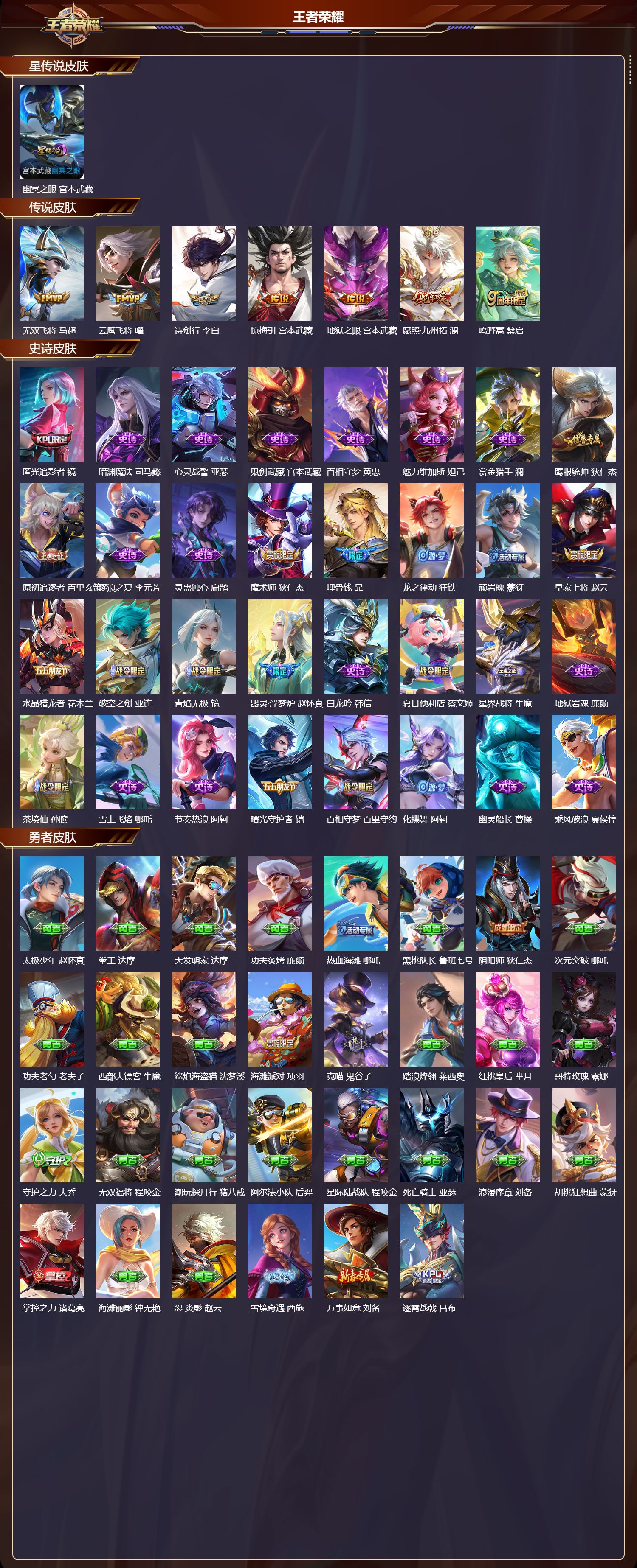 WZMK3365578王者荣耀账号详情图2