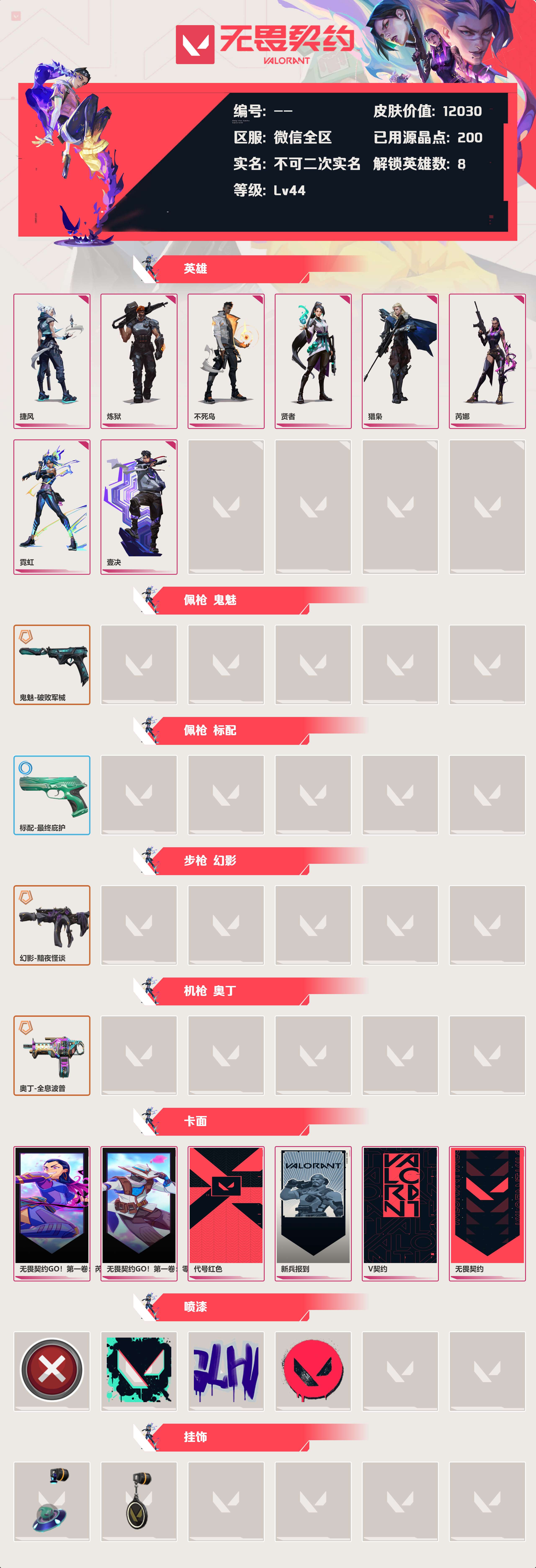 WWQLX424709无畏契约账号详情图2 WWQLX424709无畏契约账号详情图2