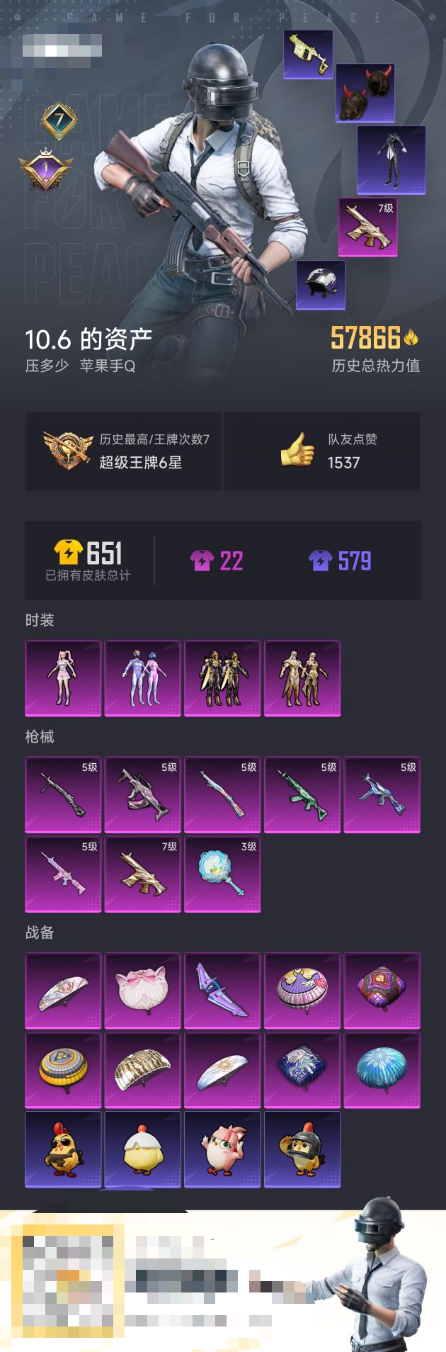 HPZM3385191和平精英账号详情图5