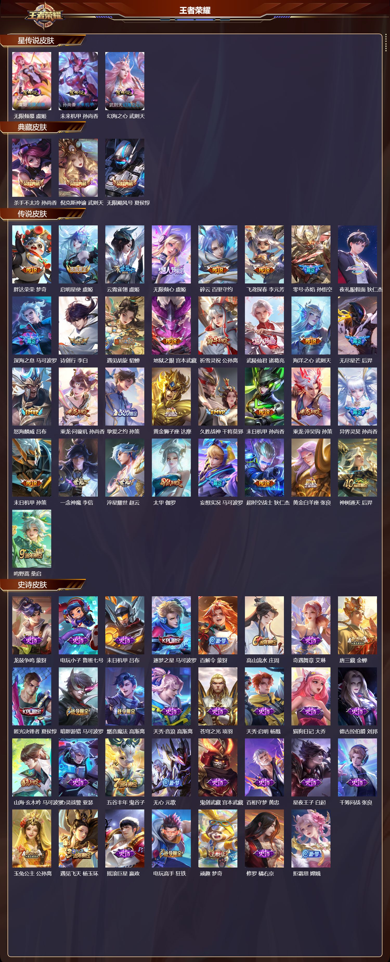 WZMK3365560王者荣耀账号详情图2