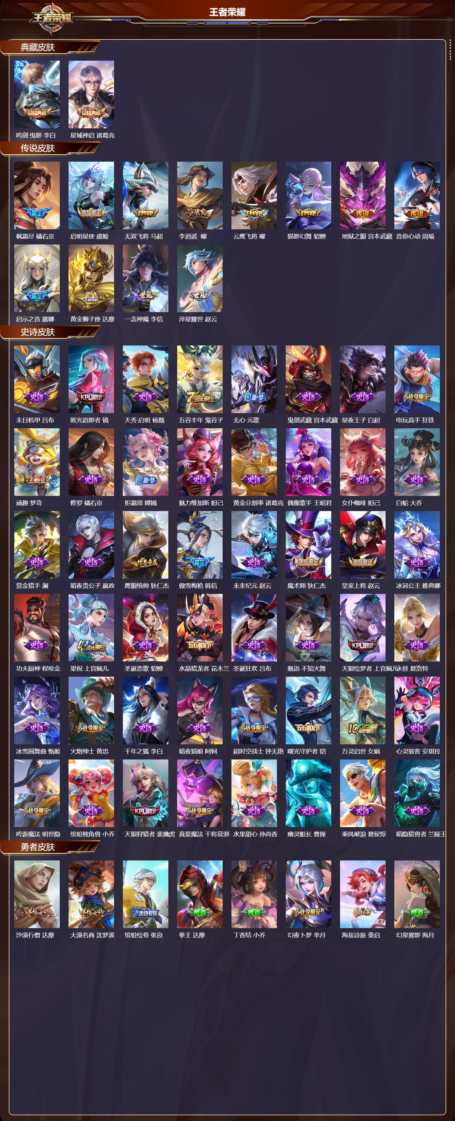 WZMK3365565王者荣耀账号详情图2