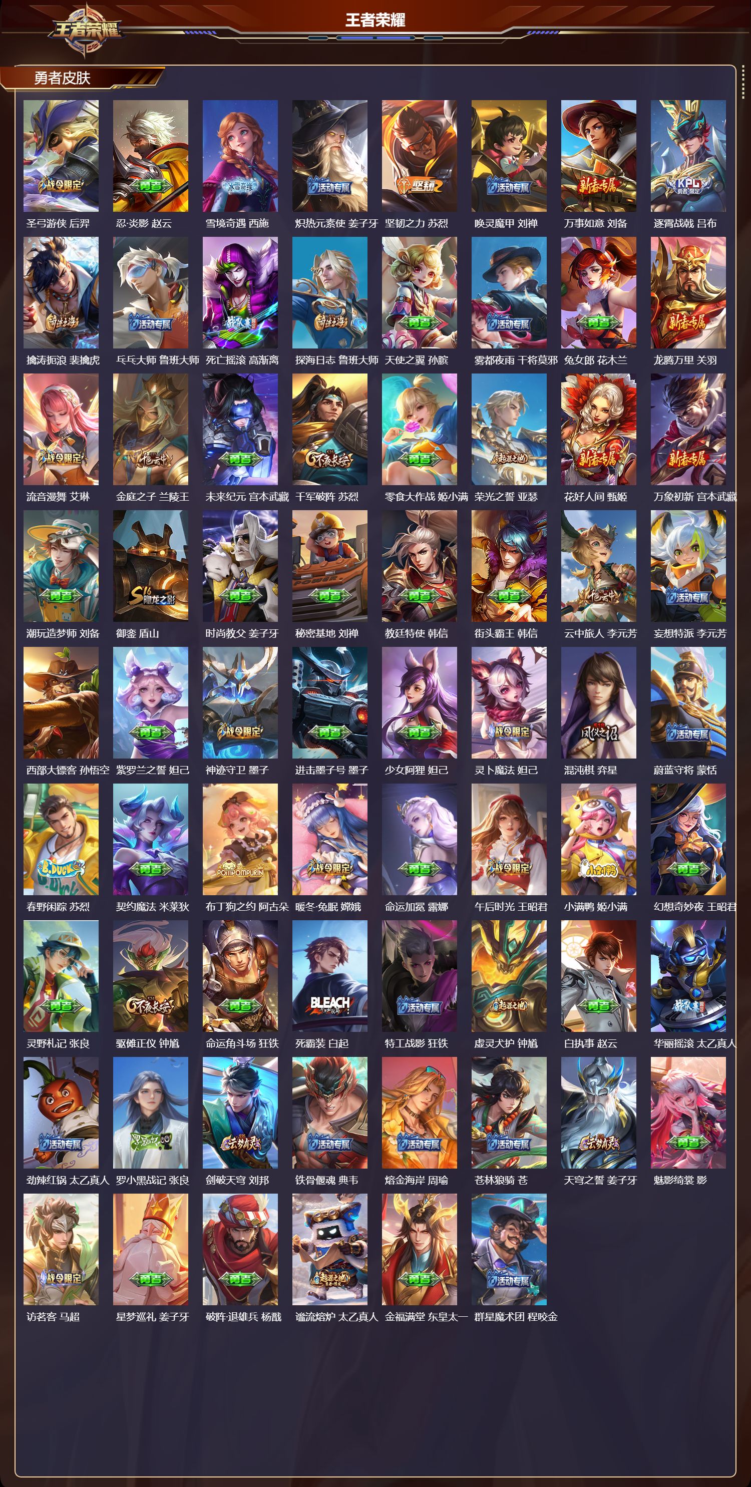 WZMK3365557王者荣耀账号详情图5