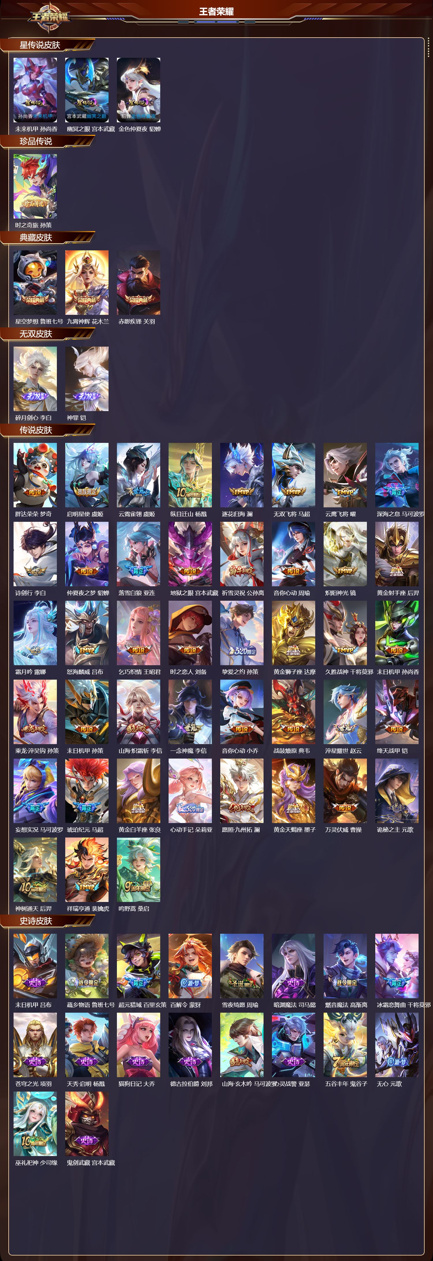 WZMK3369629王者荣耀账号详情图2 WZMK3369629王者荣耀账号详情图2