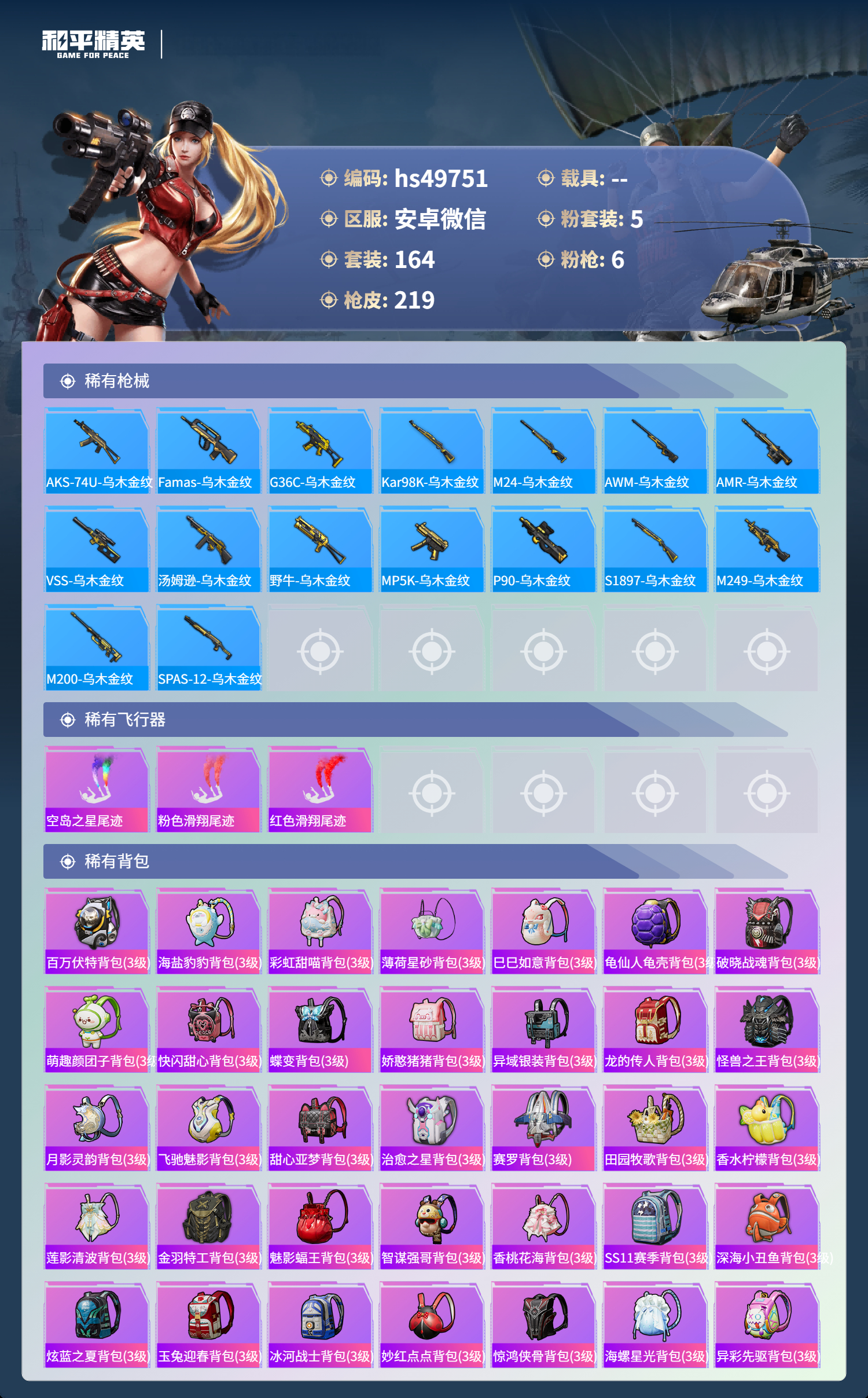 HPSJ3381980和平精英账号详情图9 HPSJ3381980和平精英账号详情图9