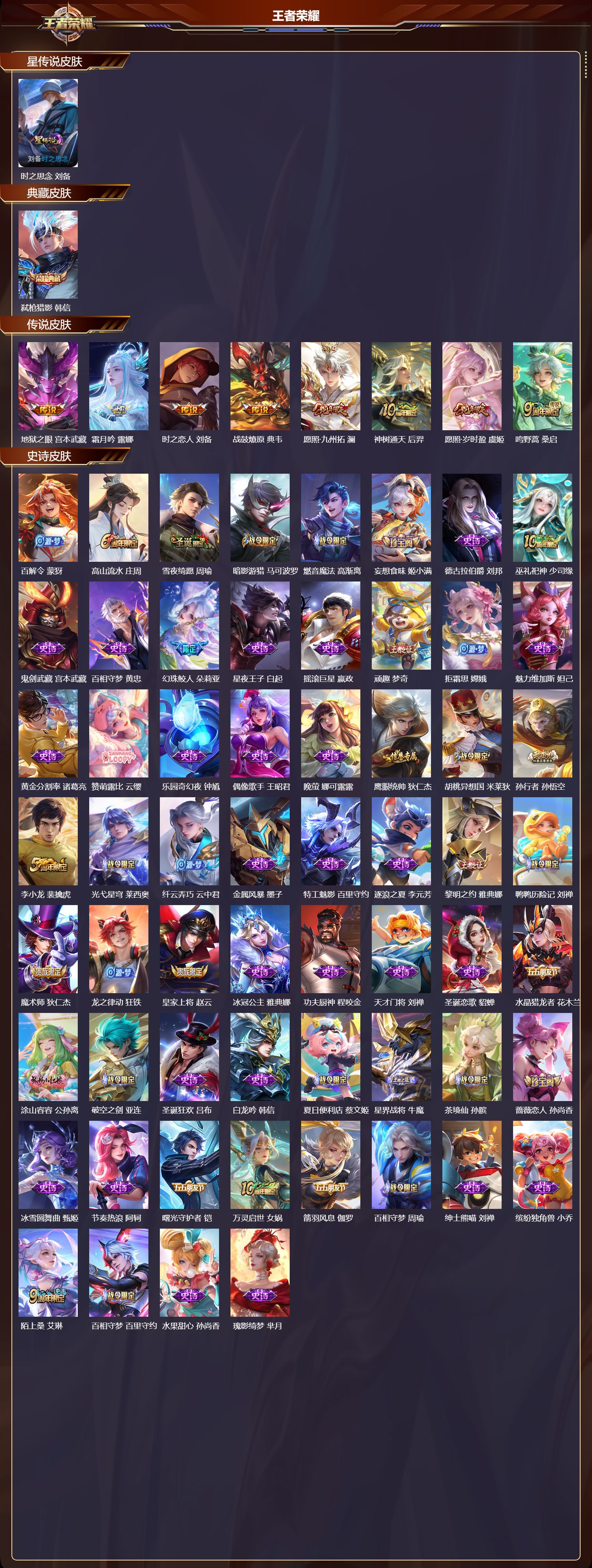 WZMK3366968王者荣耀账号详情图2 WZMK3366968王者荣耀账号详情图2