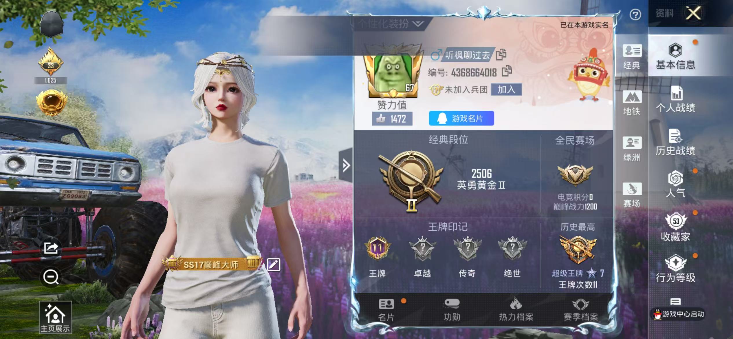 HPSJ3385458和平精英账号详情图4 HPSJ3385458和平精英账号详情图4