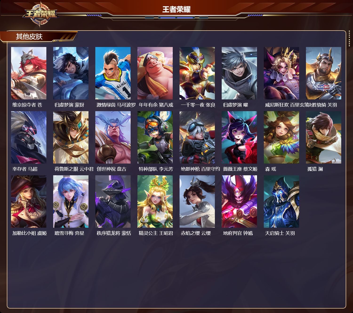 WZMK3366965王者荣耀账号详情图5