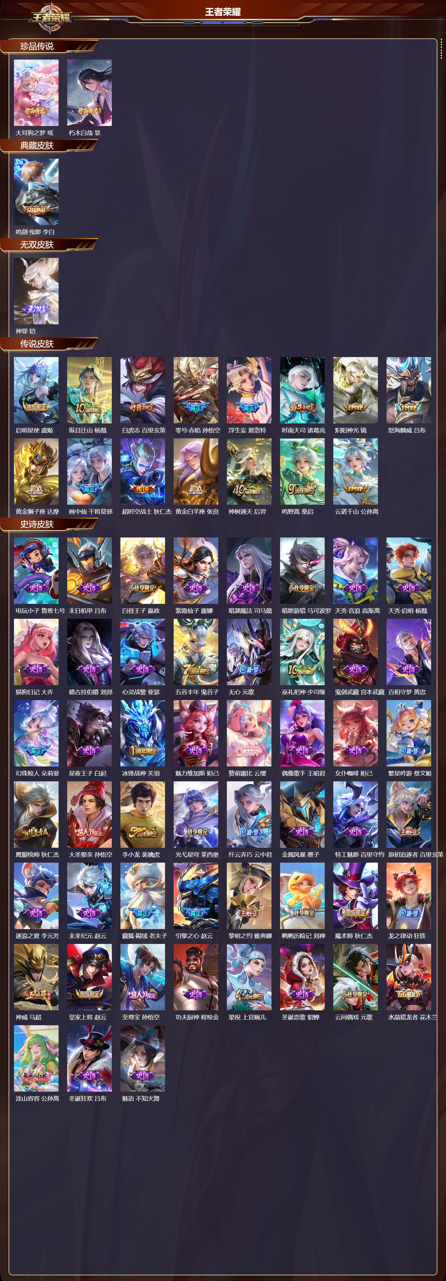 WZMK3366970王者荣耀账号详情图2