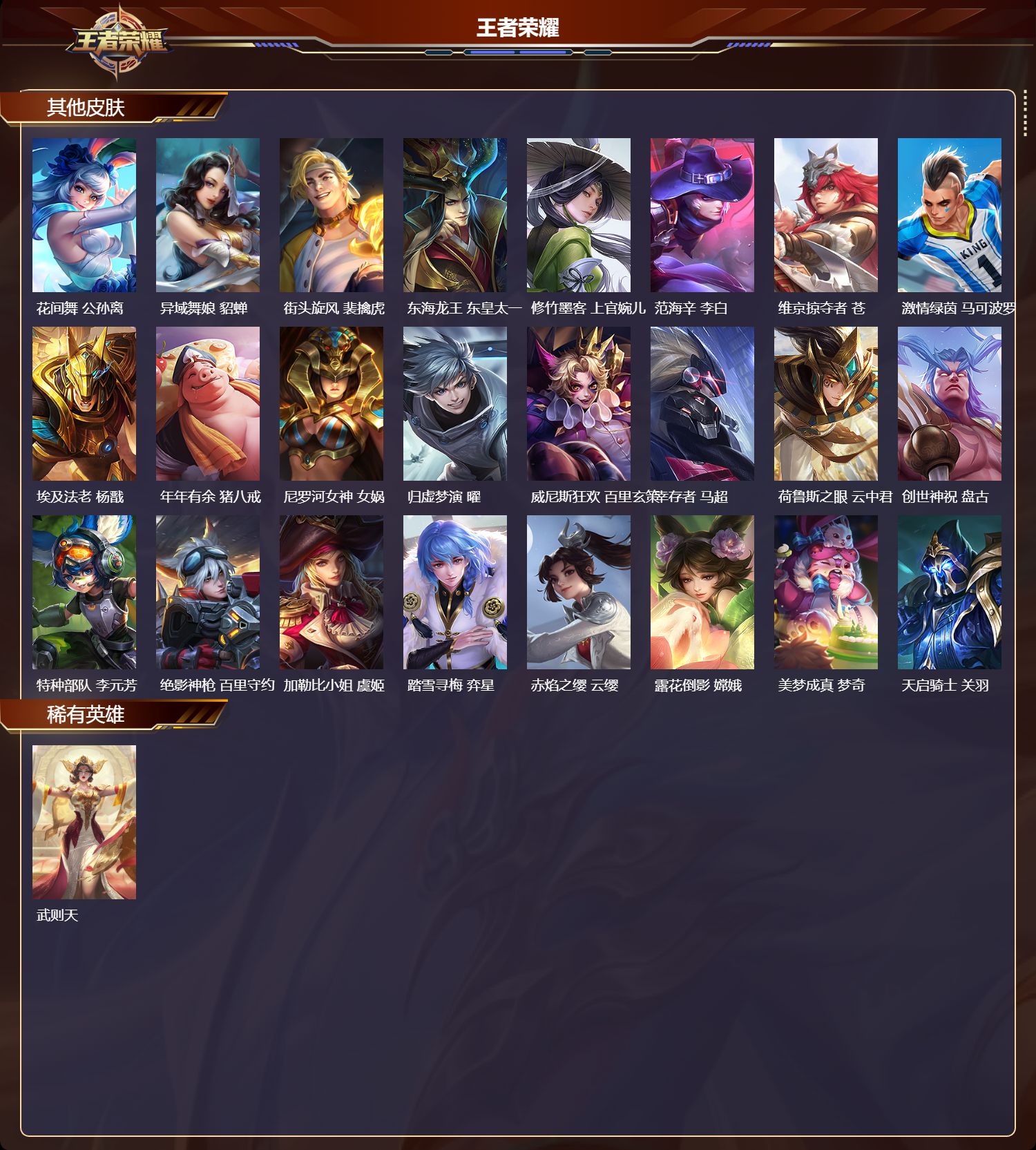 WZMK3367935王者荣耀账号详情图5