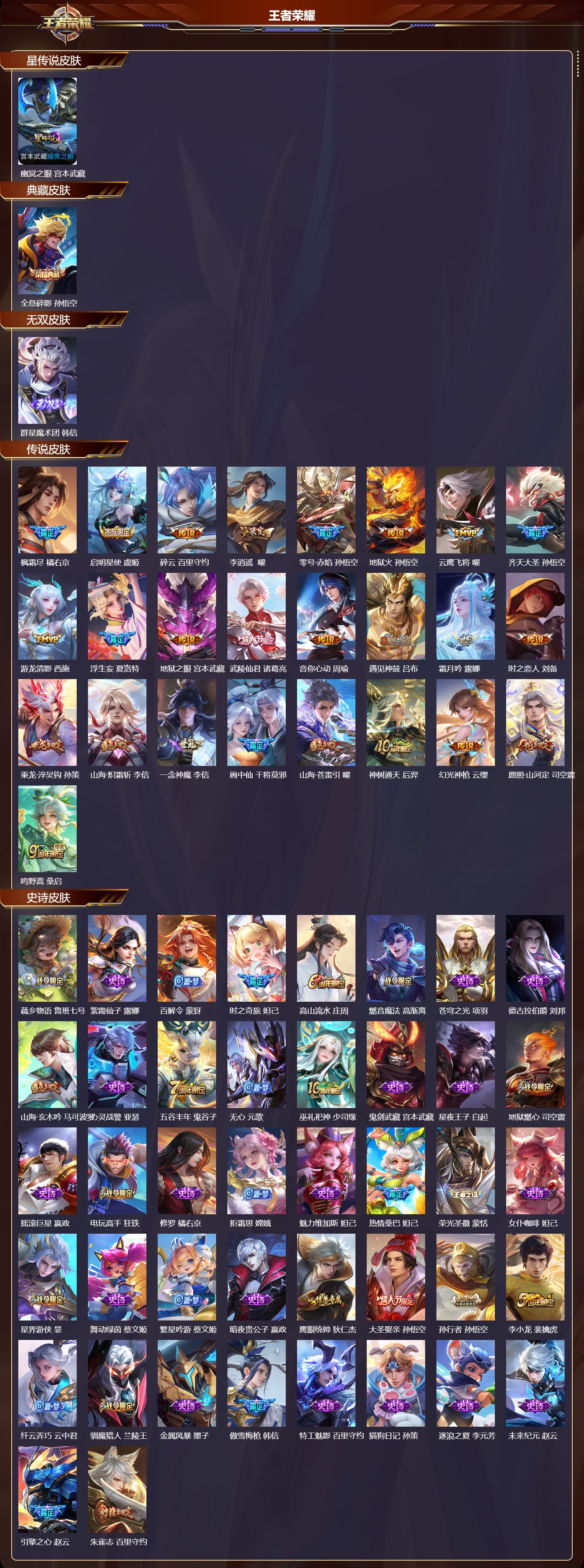 WZMK3367936王者荣耀账号详情图2