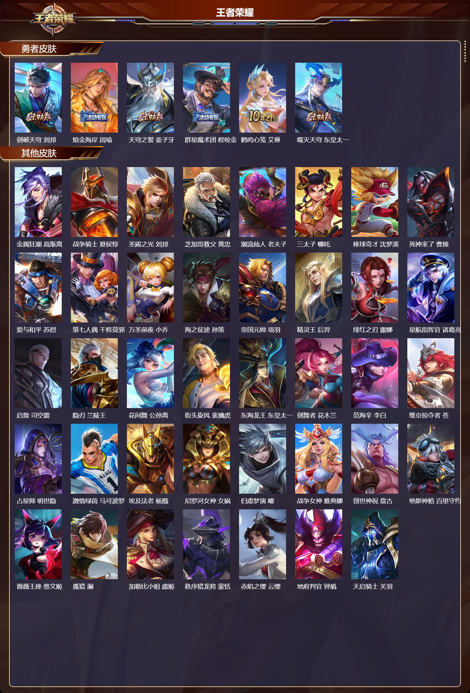 WZMK3367922王者荣耀账号详情图4